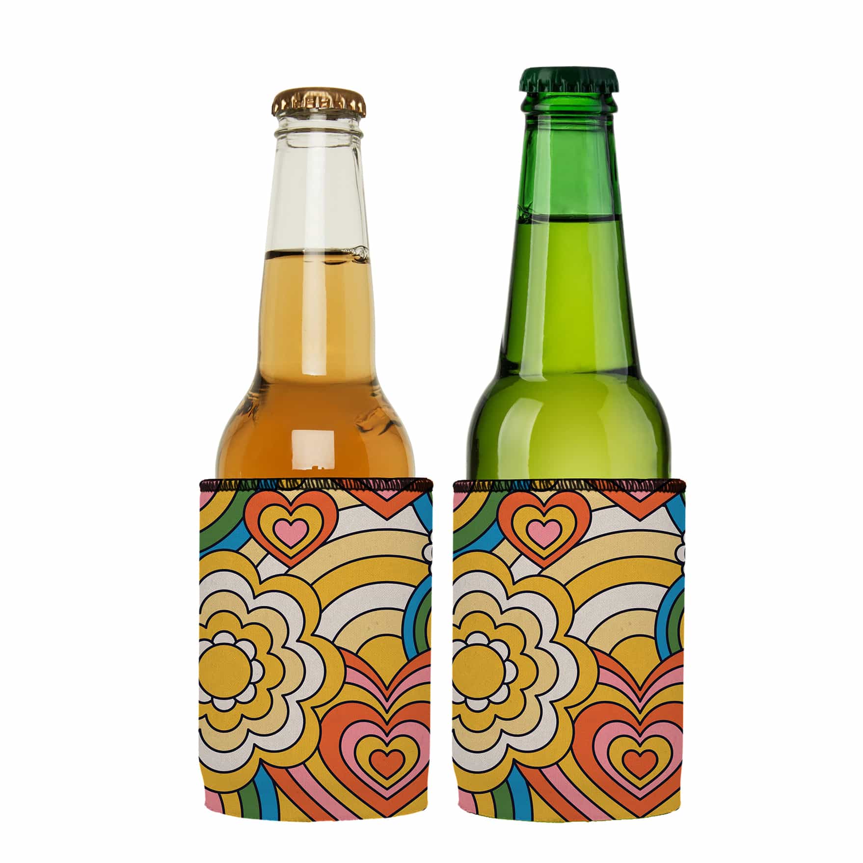 60s Hearts Stubby Cooler 2-Pack - Standard