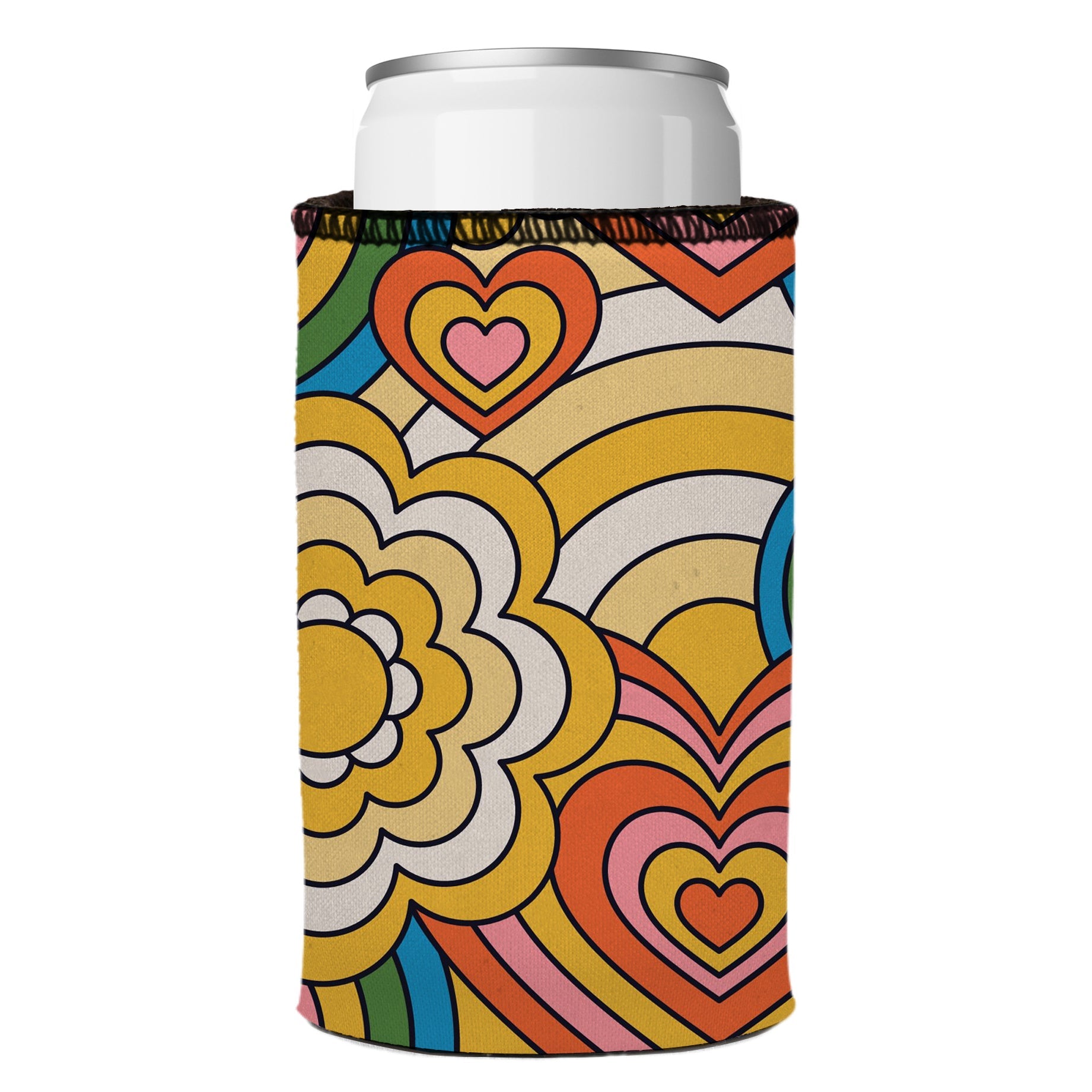 60s Hearts Stubby Cooler - Standard 5