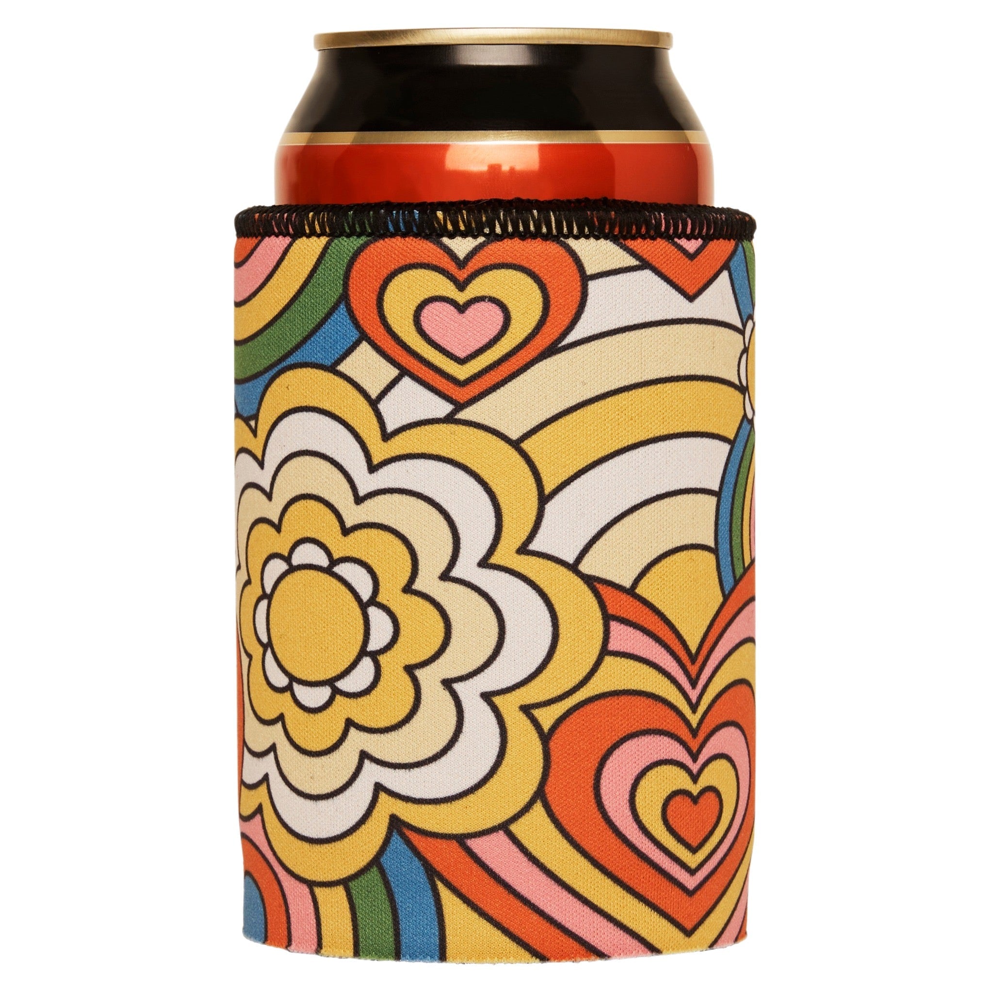 60s Hearts Stubby Cooler - Standard 6