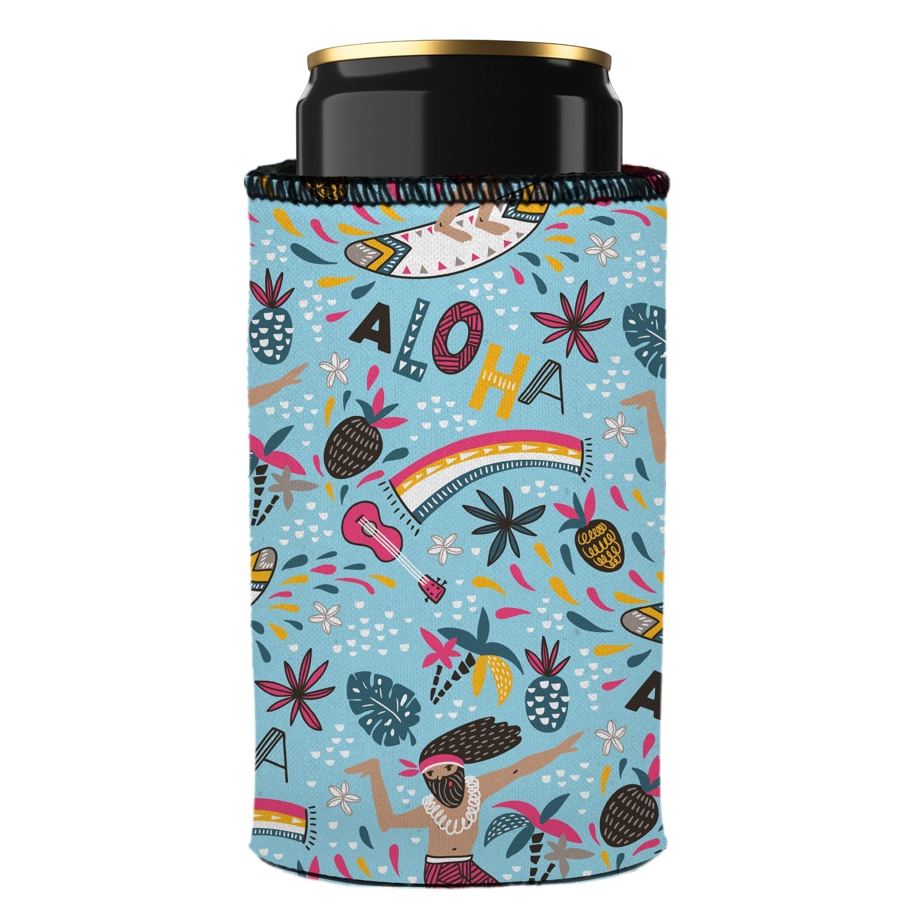 Surfing Aloha Stubby Cooler 2-Pack - Standard 5
