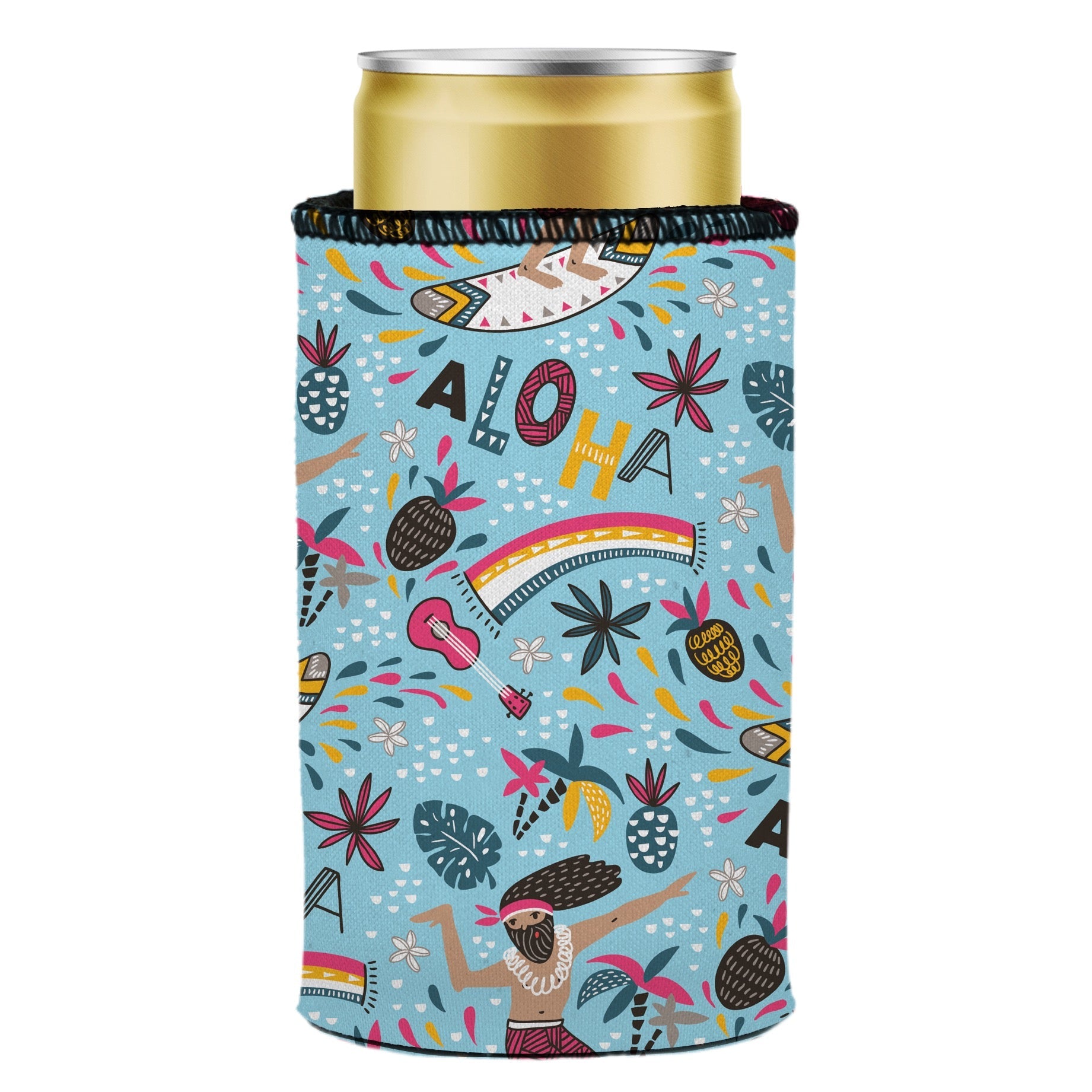 Surfing Aloha Stubby Cooler - Standard 7