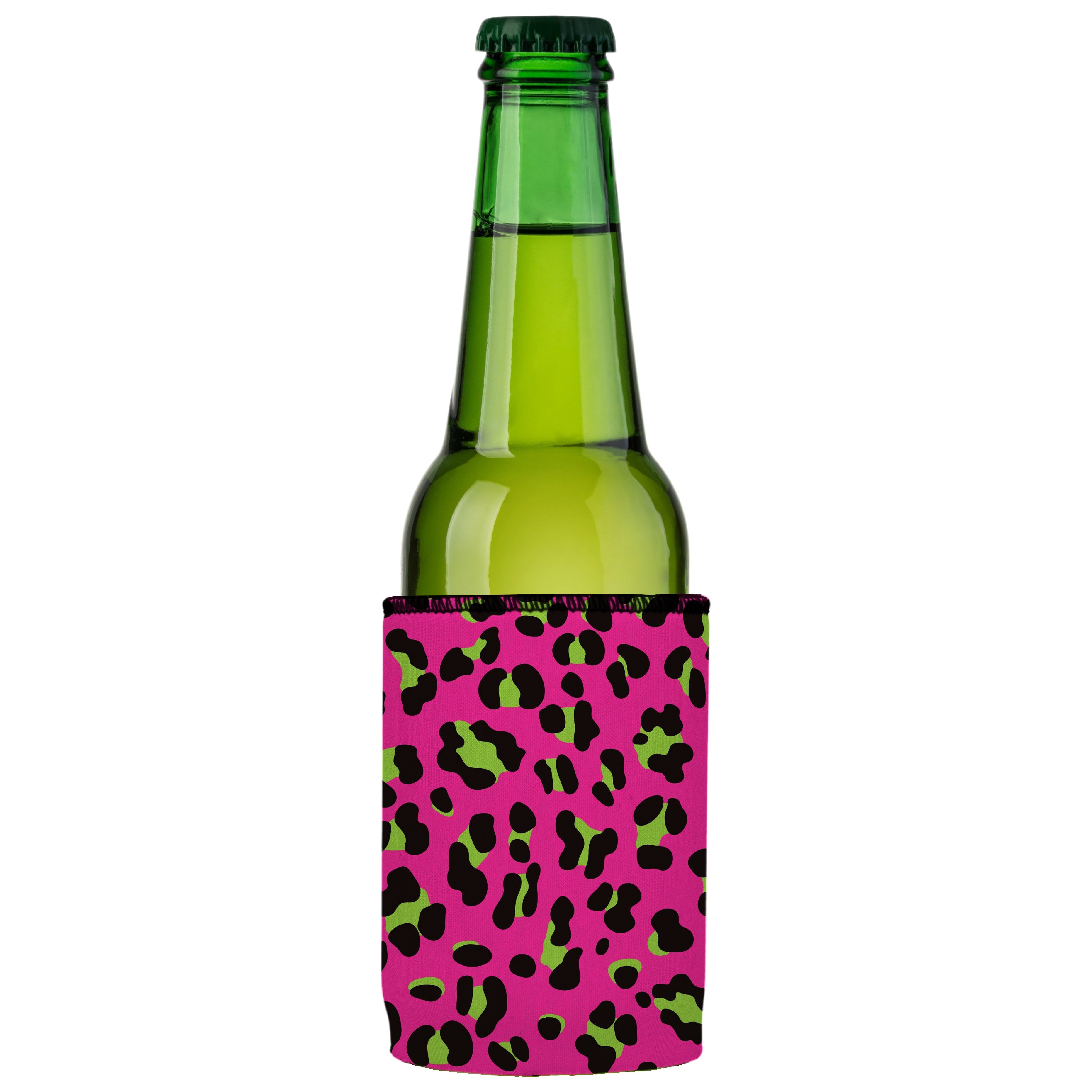 80s Leopard Print Stubby Cooler - Standard 3