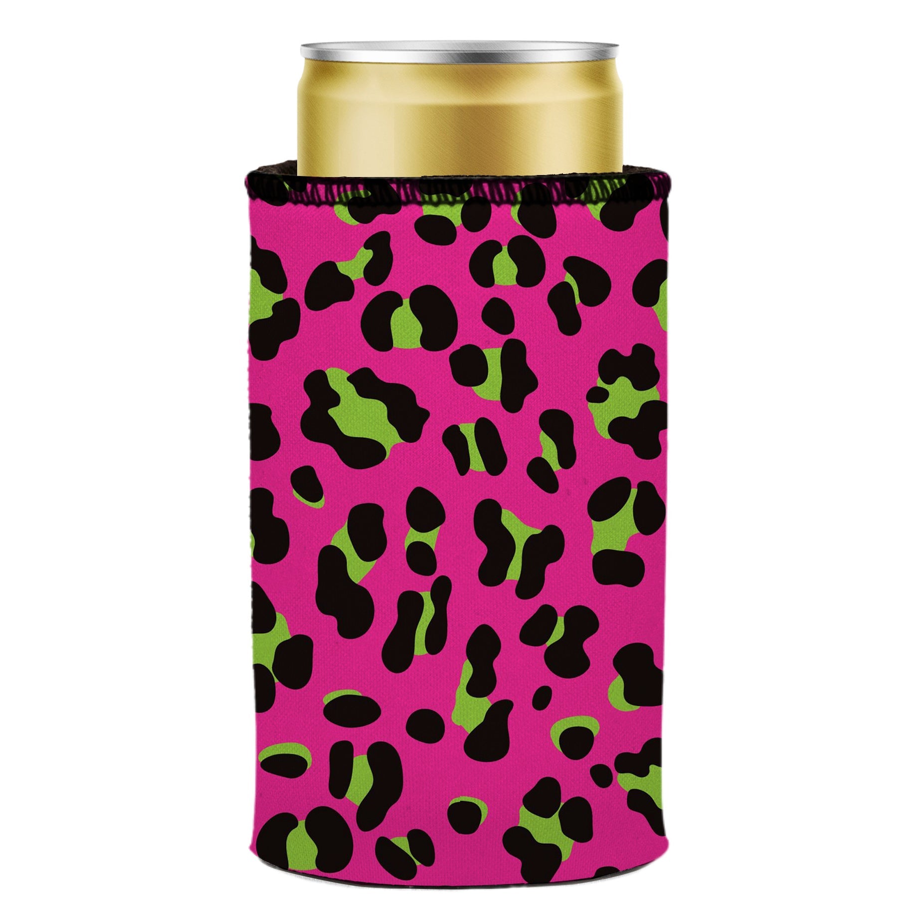 80s Leopard Print Stubby Cooler - Standard 4