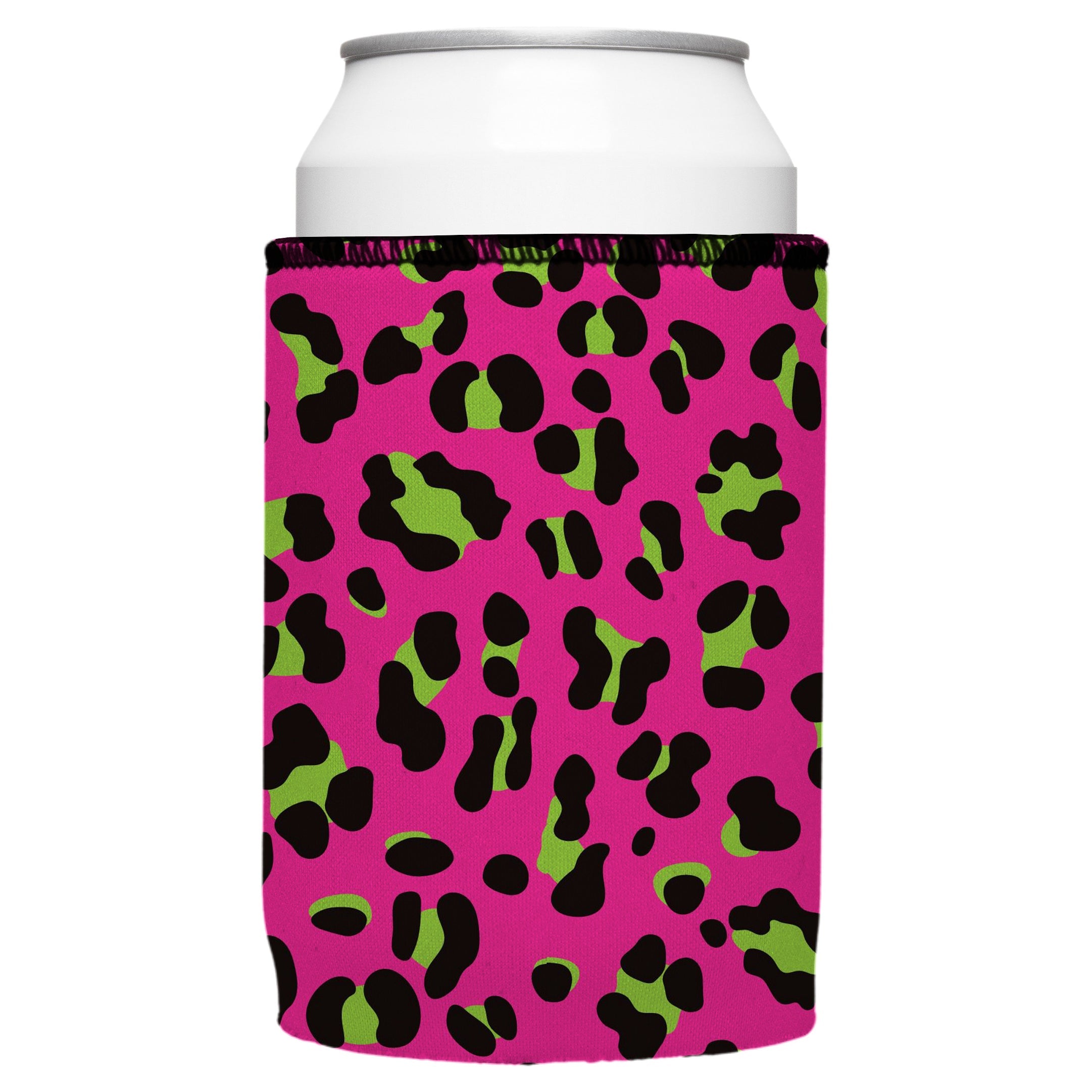 80s Leopard Print Stubby Cooler - Standard 6