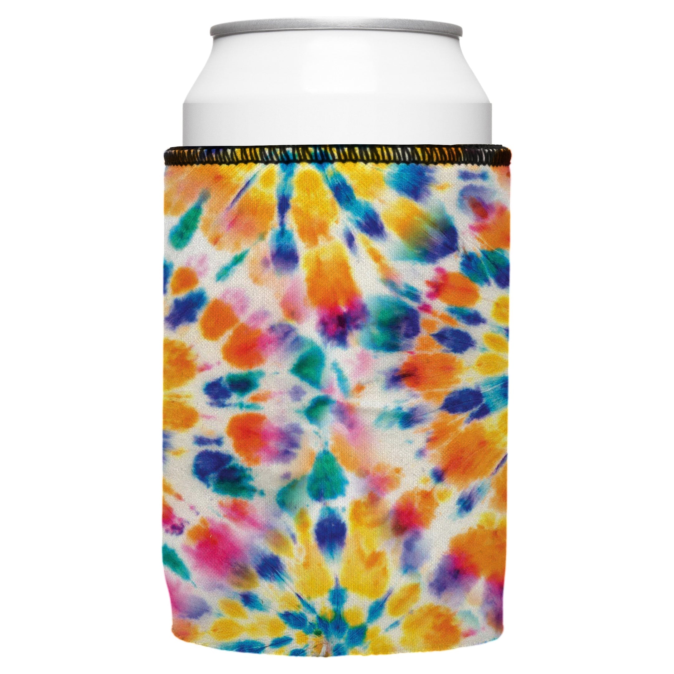 Rainbow Spiral Tie-Dye Stubby Cooler - Standard 6