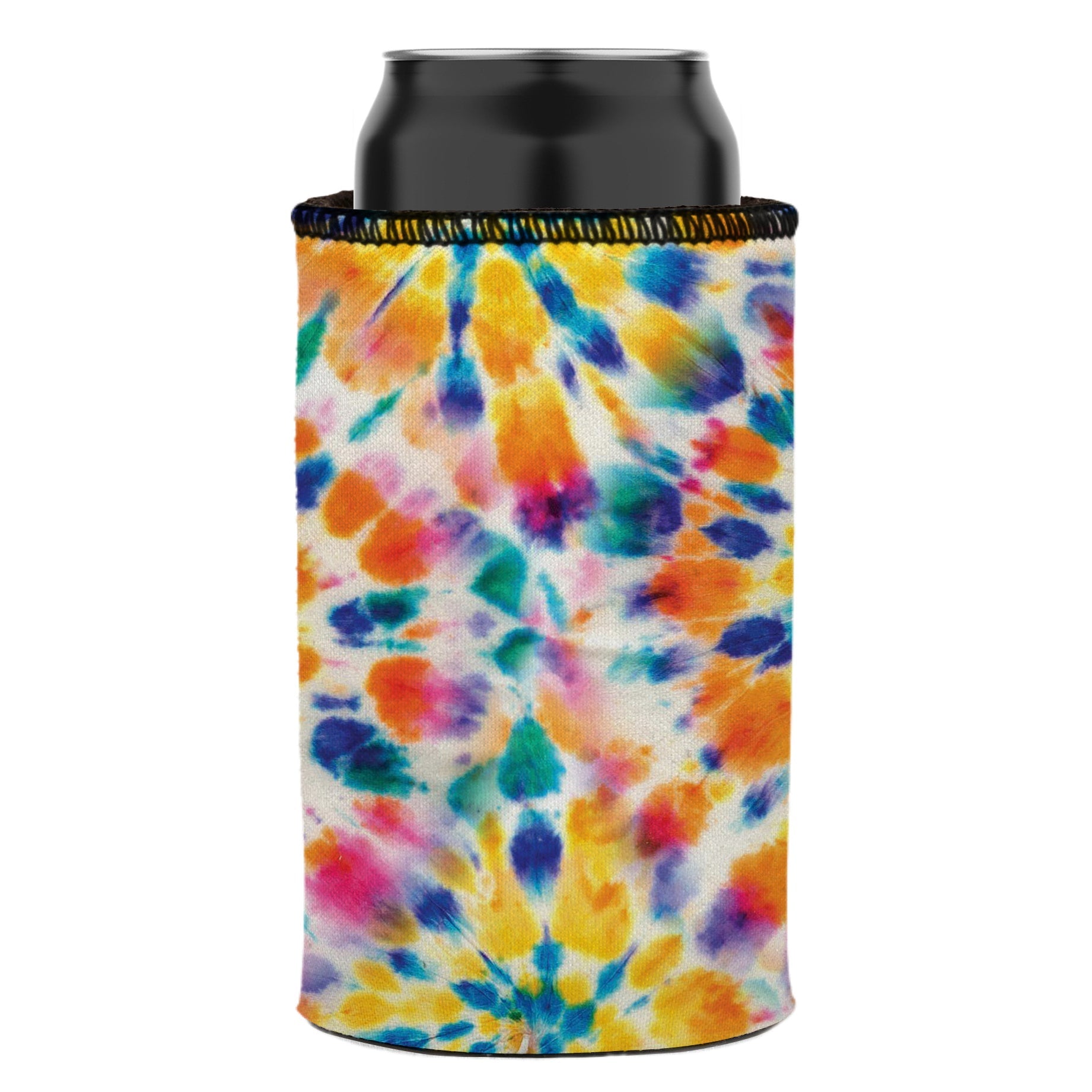 Rainbow Spiral Tie-Dye Stubby Cooler - Standard 7