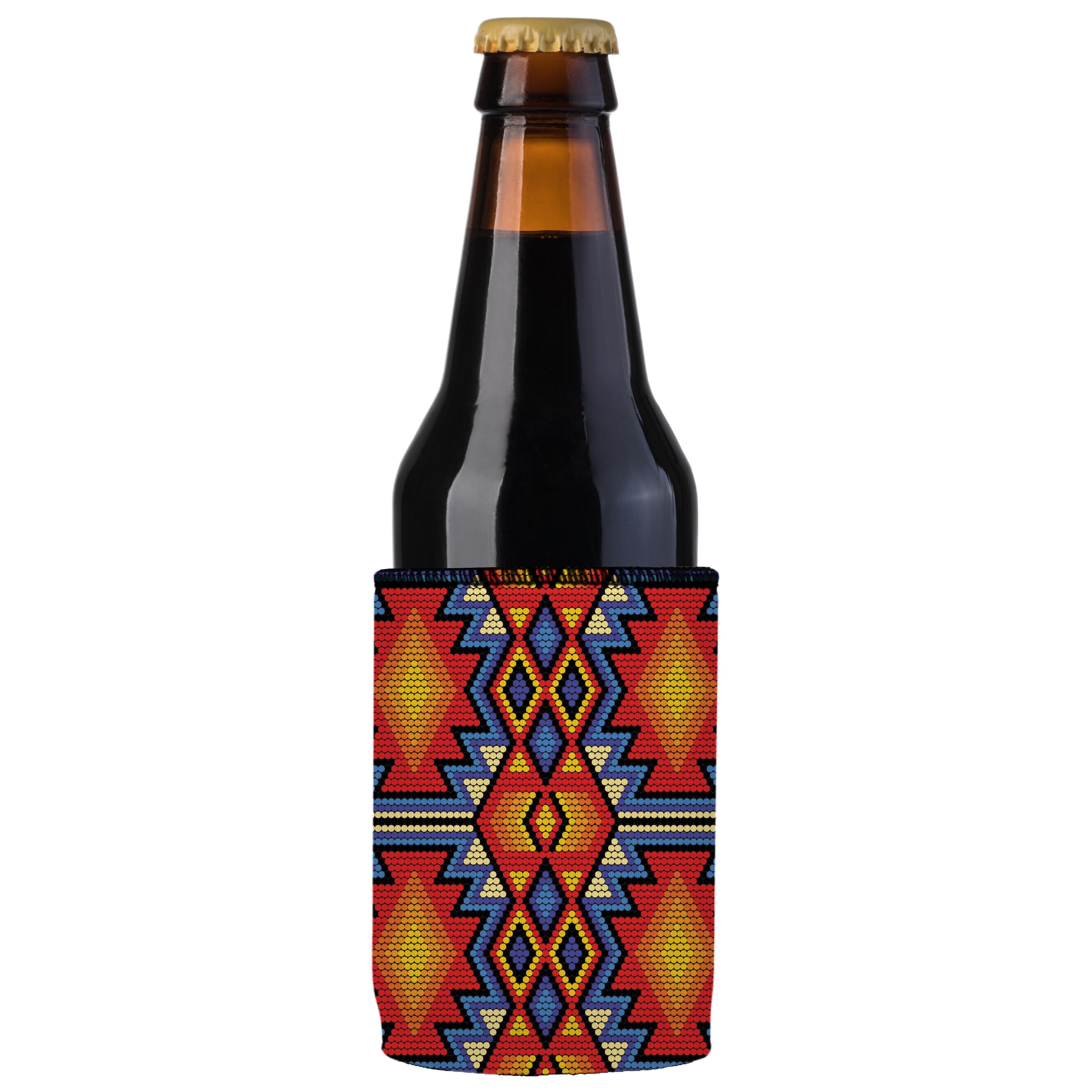 Huichol Beading Stubby Cooler 2-Pack - Standard 4