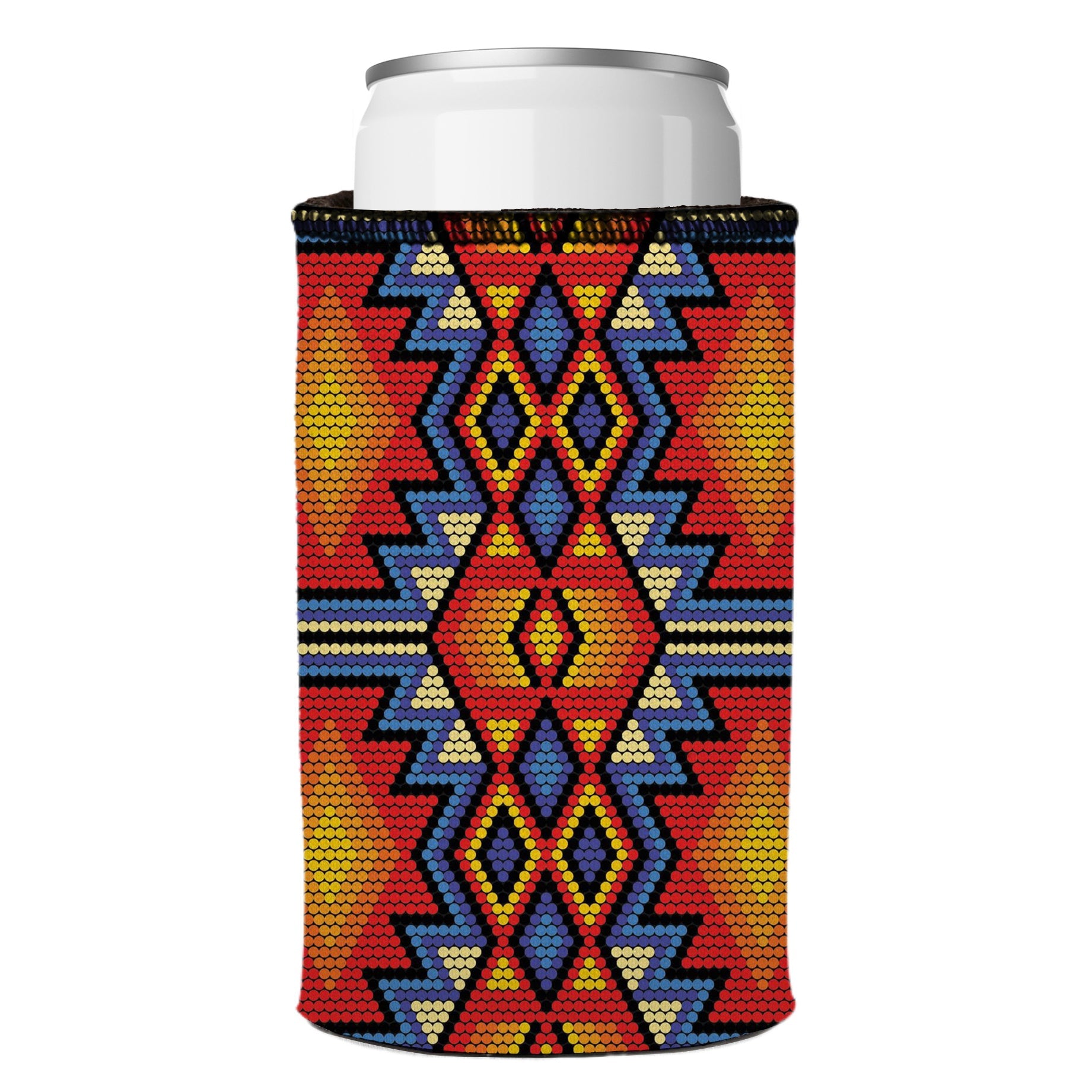 Huichol Beading Stubby Cooler - Standard 4