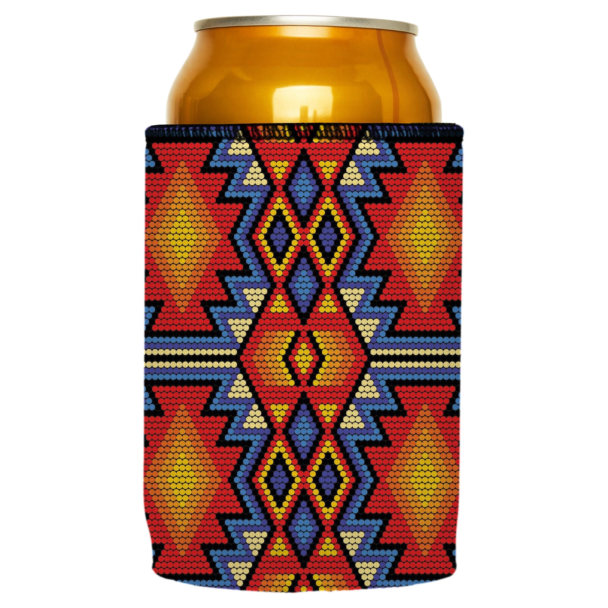 Huichol Beading Stubby Cooler - Standard 6