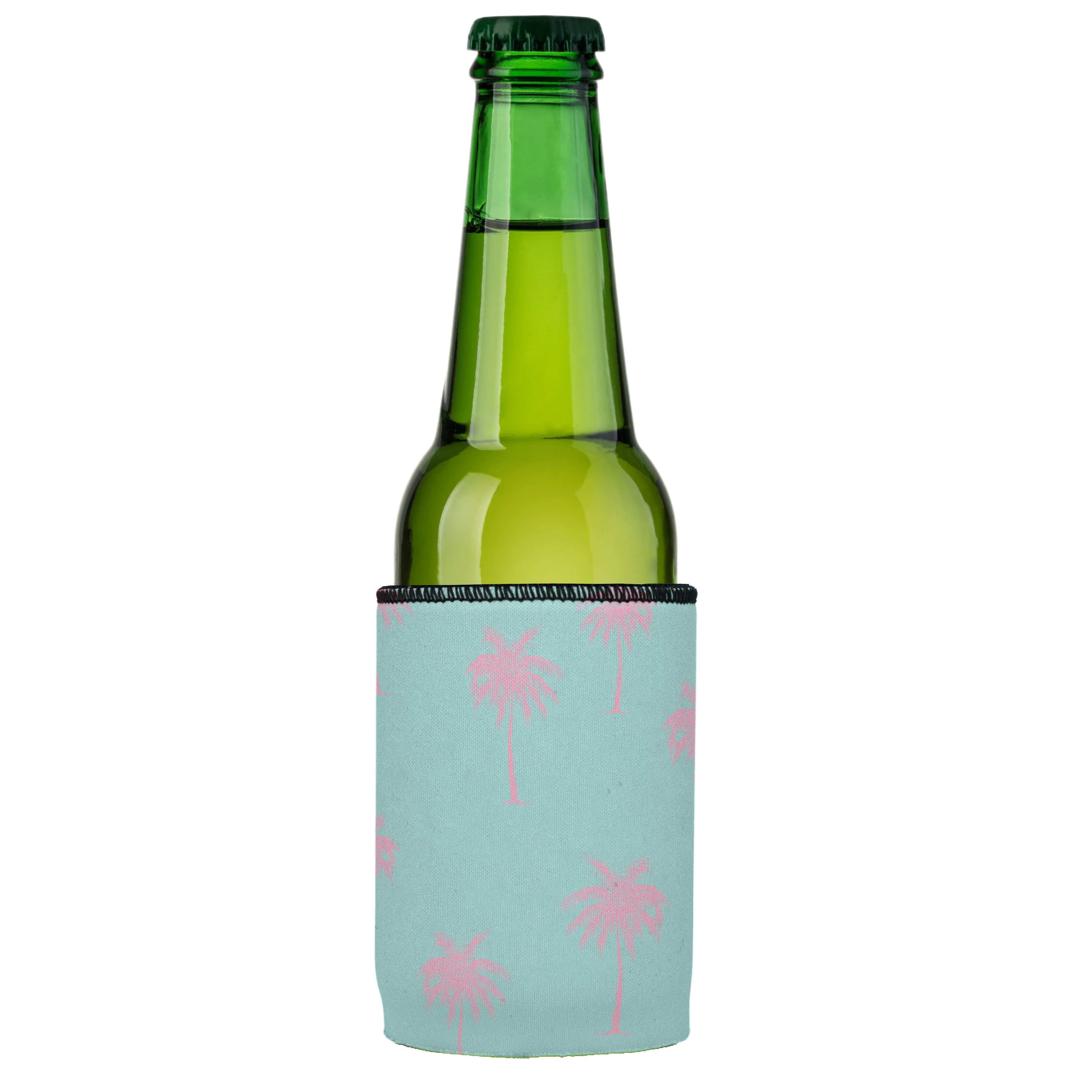 Palm Trees Pink Aqua Stubby Cooler 2-Pack - Standard 4