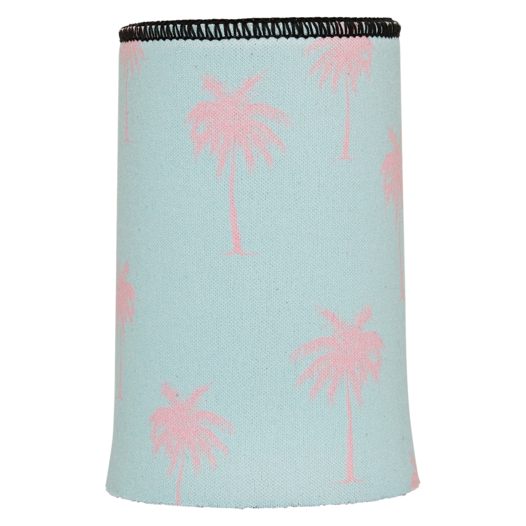 Palm Trees Pink Aqua Stubby Cooler - Standard 3