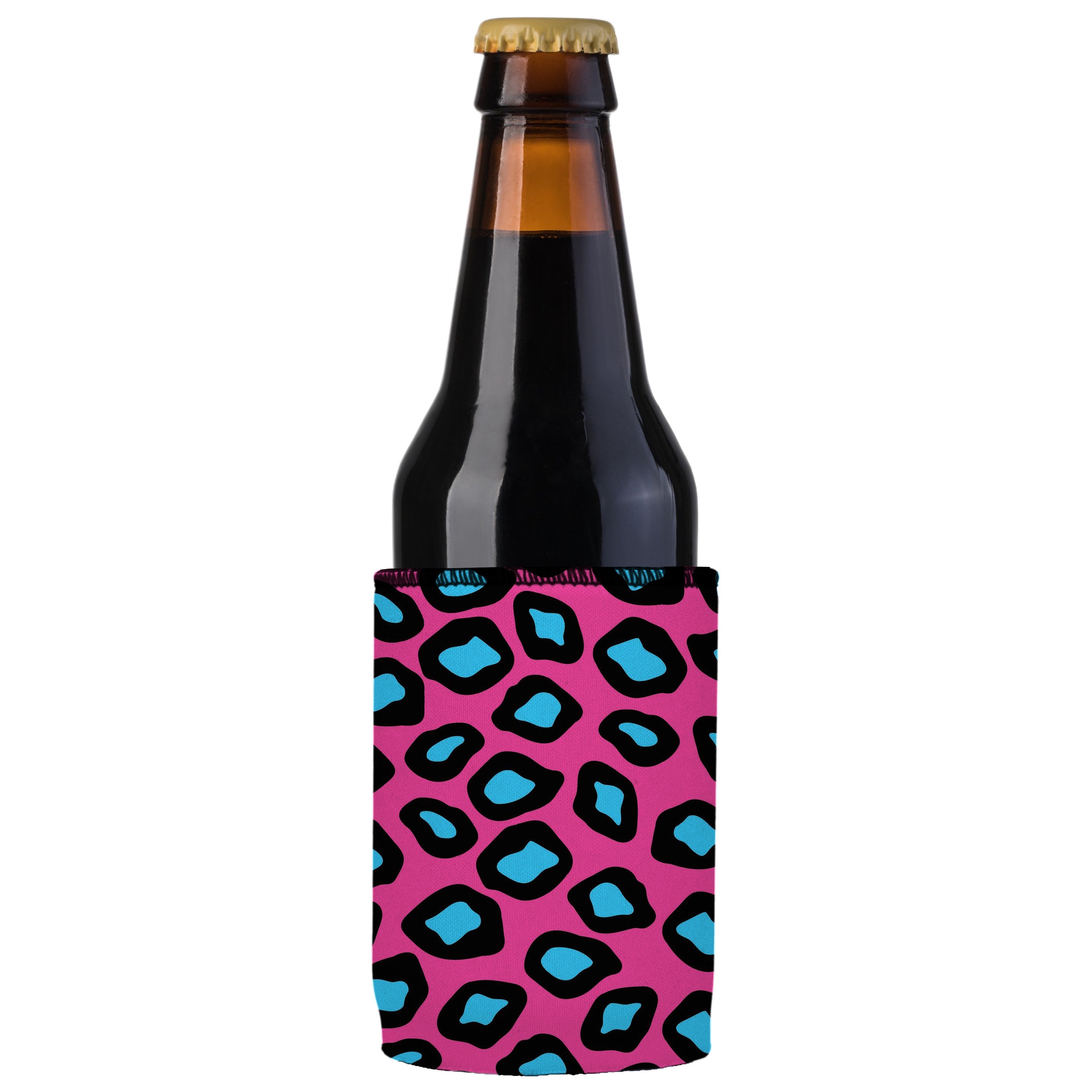 Pink Leopard Print Stubby Cooler 2-Pack - Standard 3