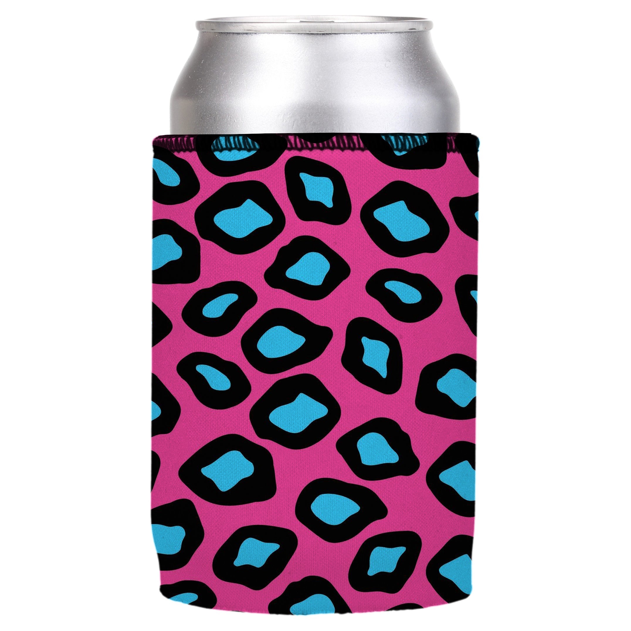 Pink Leopard Print Stubby Cooler 2-Pack - Standard 5