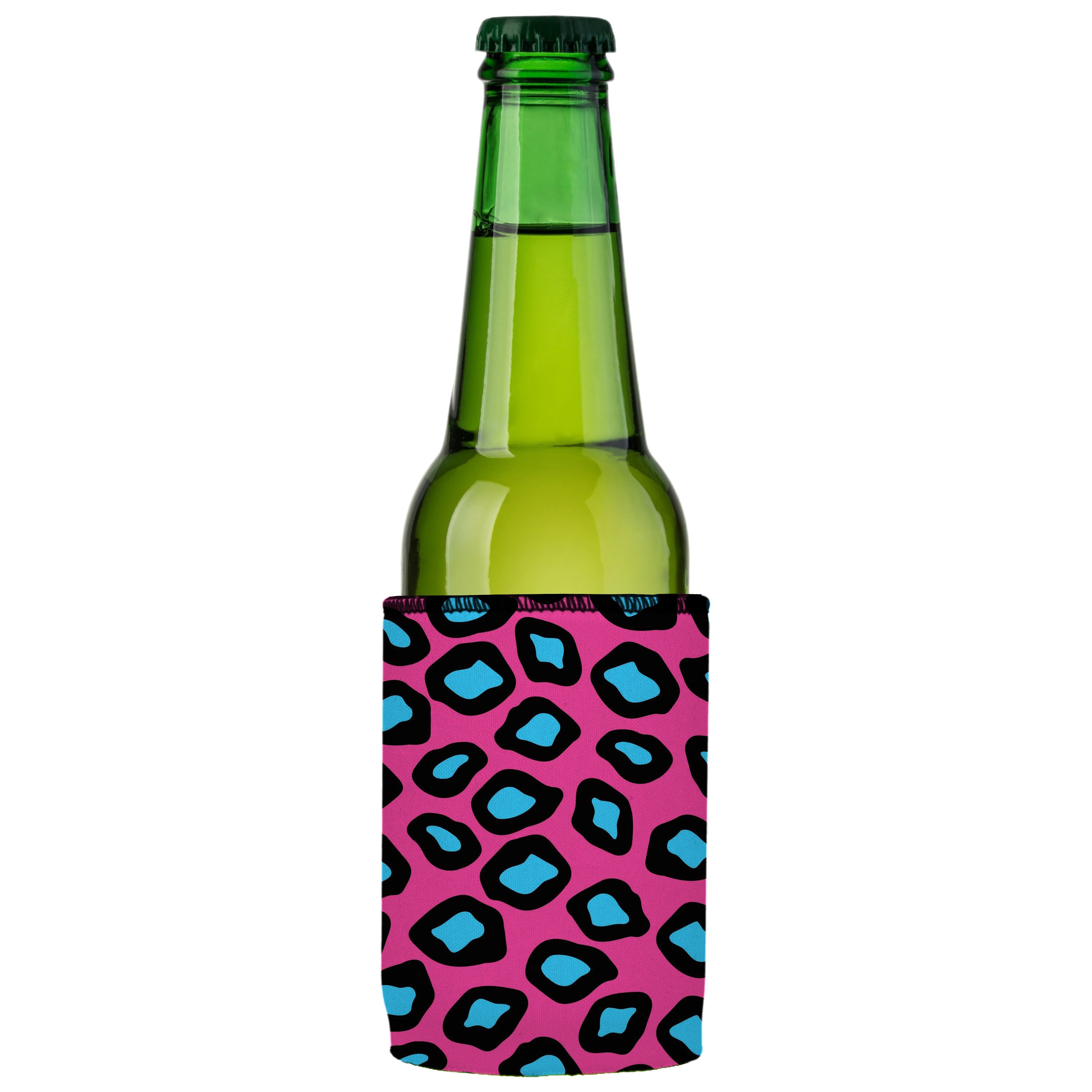 Pink Leopard Print Stubby Cooler - Standard 3