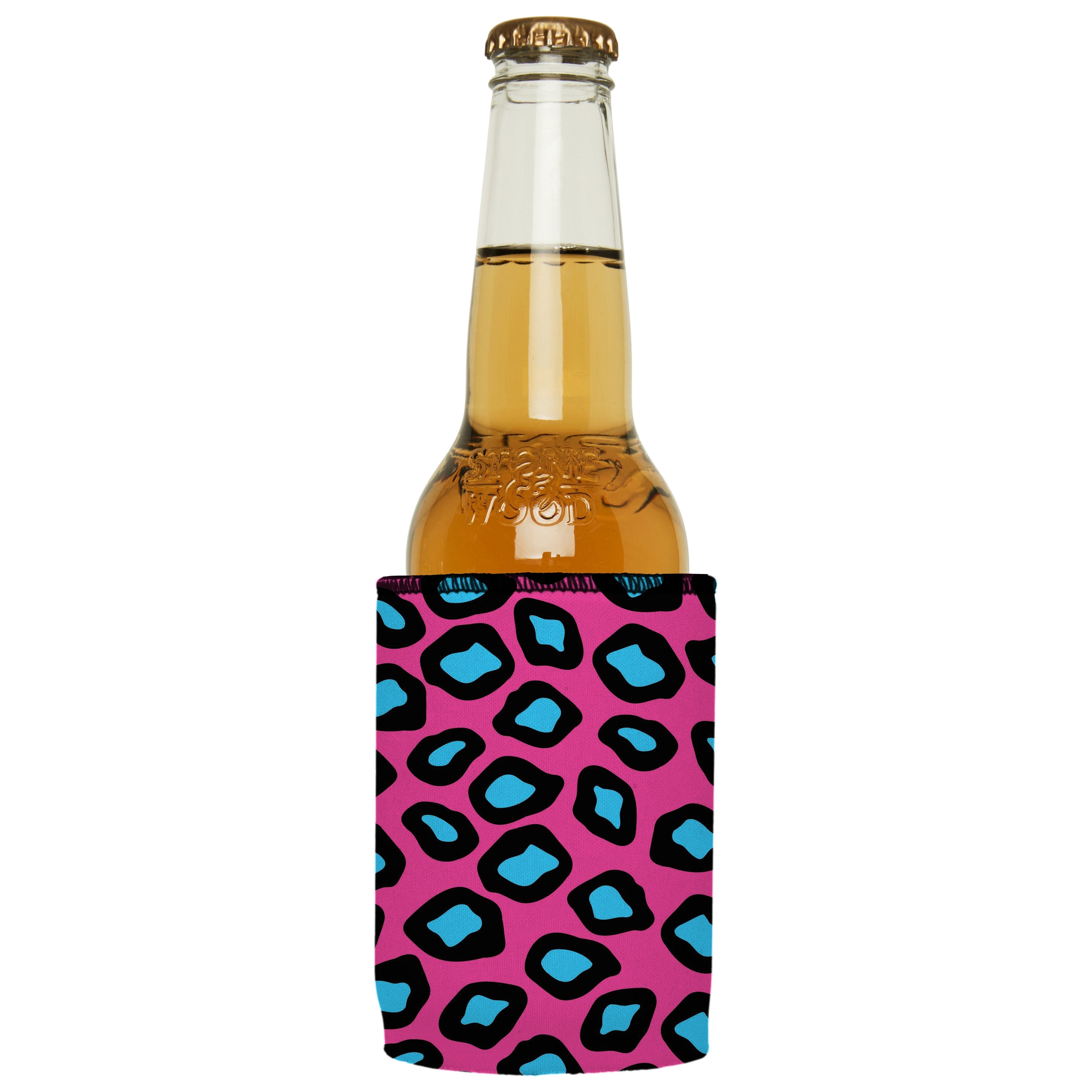 Pink Leopard Print Stubby Cooler - Standard 5