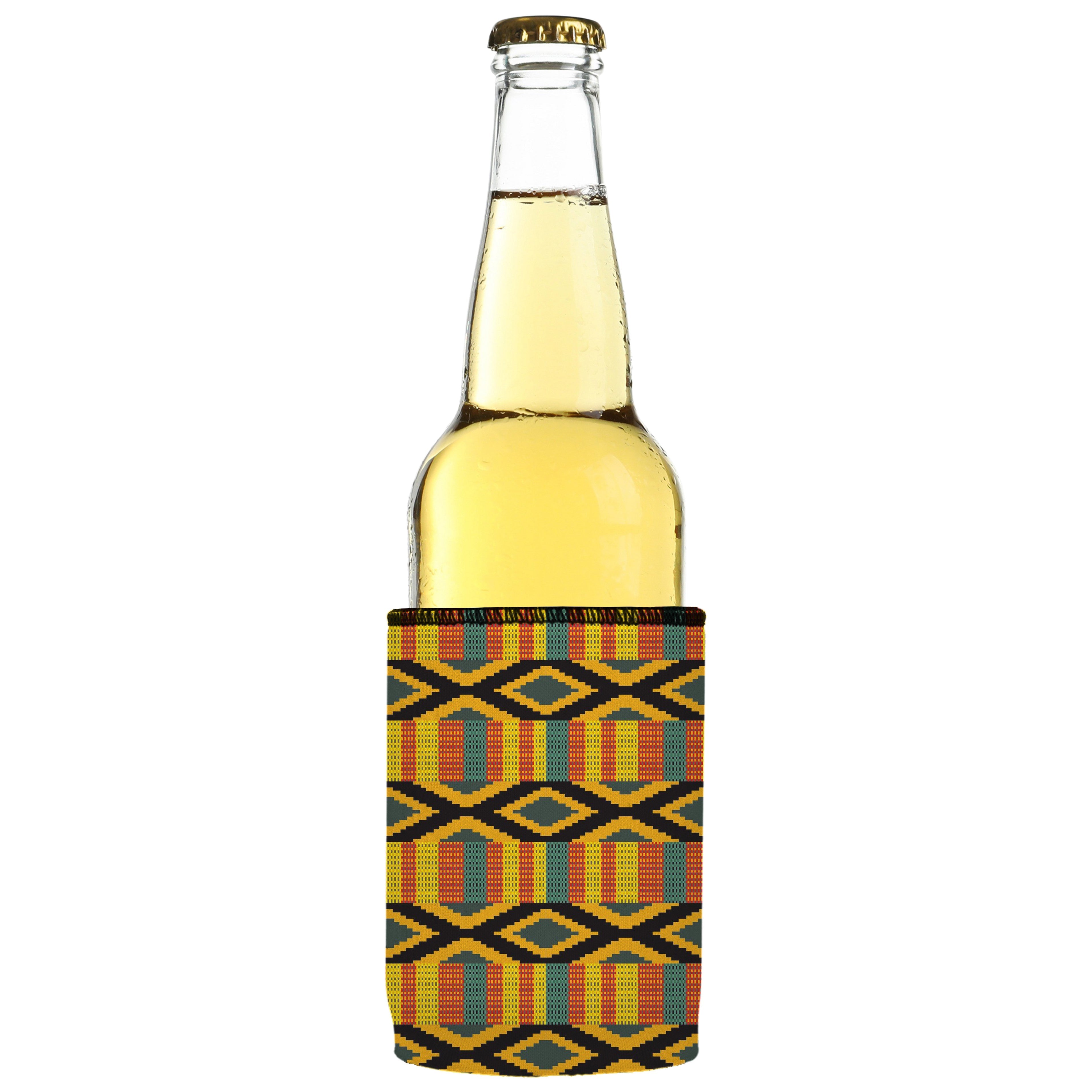Ghana Kente Pattern Stubby Cooler 2-Pack - Standard 4