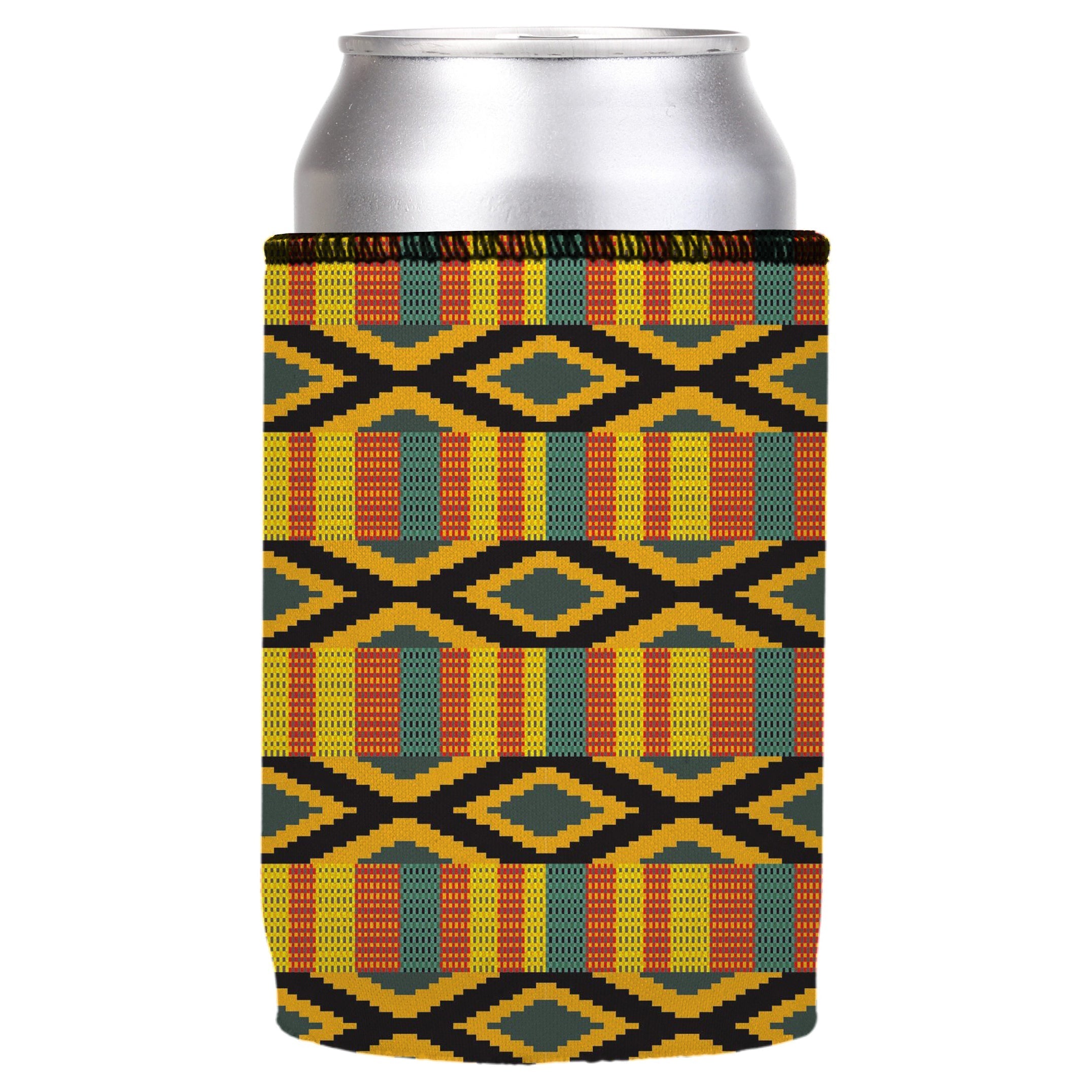 Ghana Kente Pattern Stubby Cooler 2-Pack - Standard 5