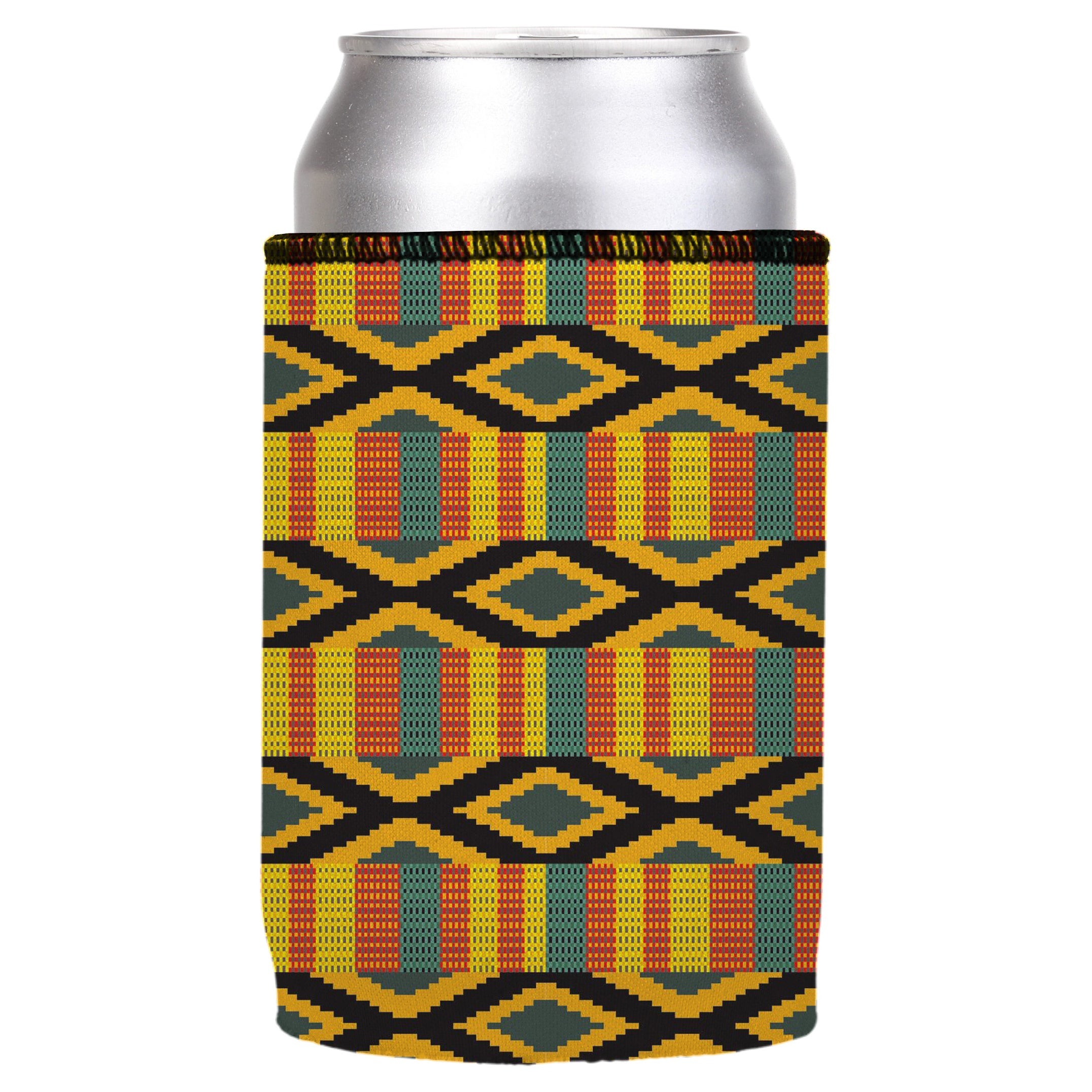 Ghana Kente Stubby Cooler - Standard 5