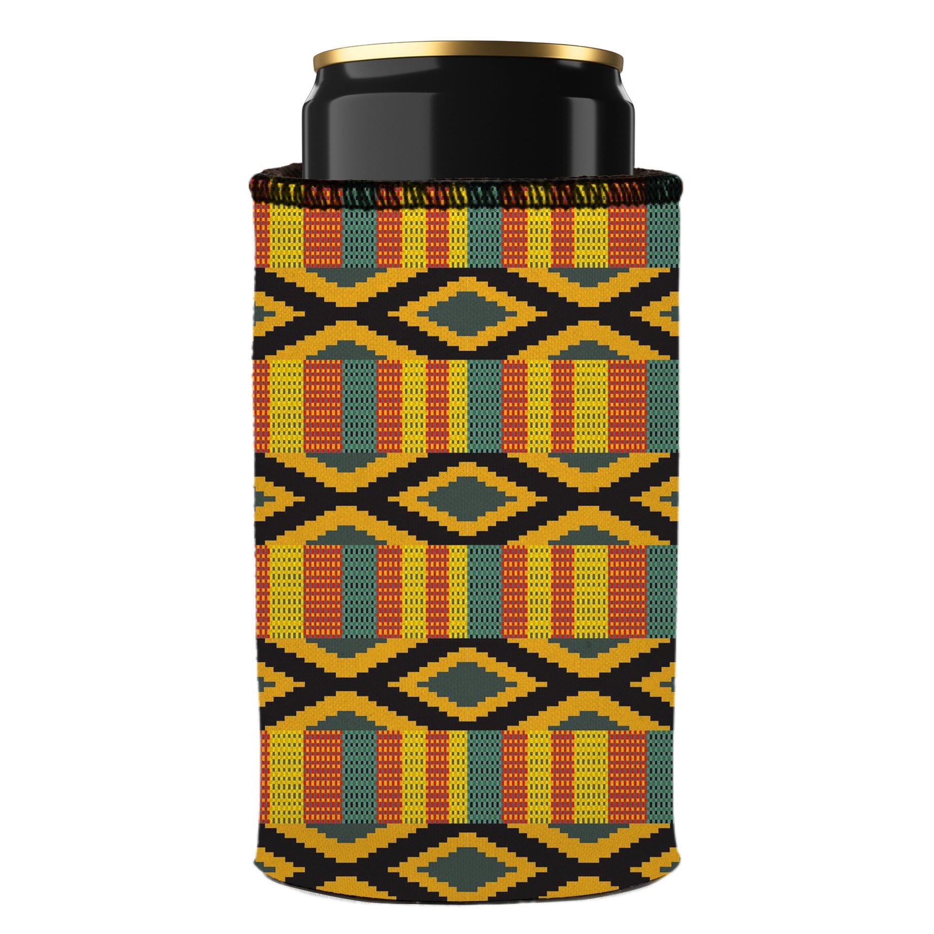 Ghana Kente Stubby Cooler - Standard 7