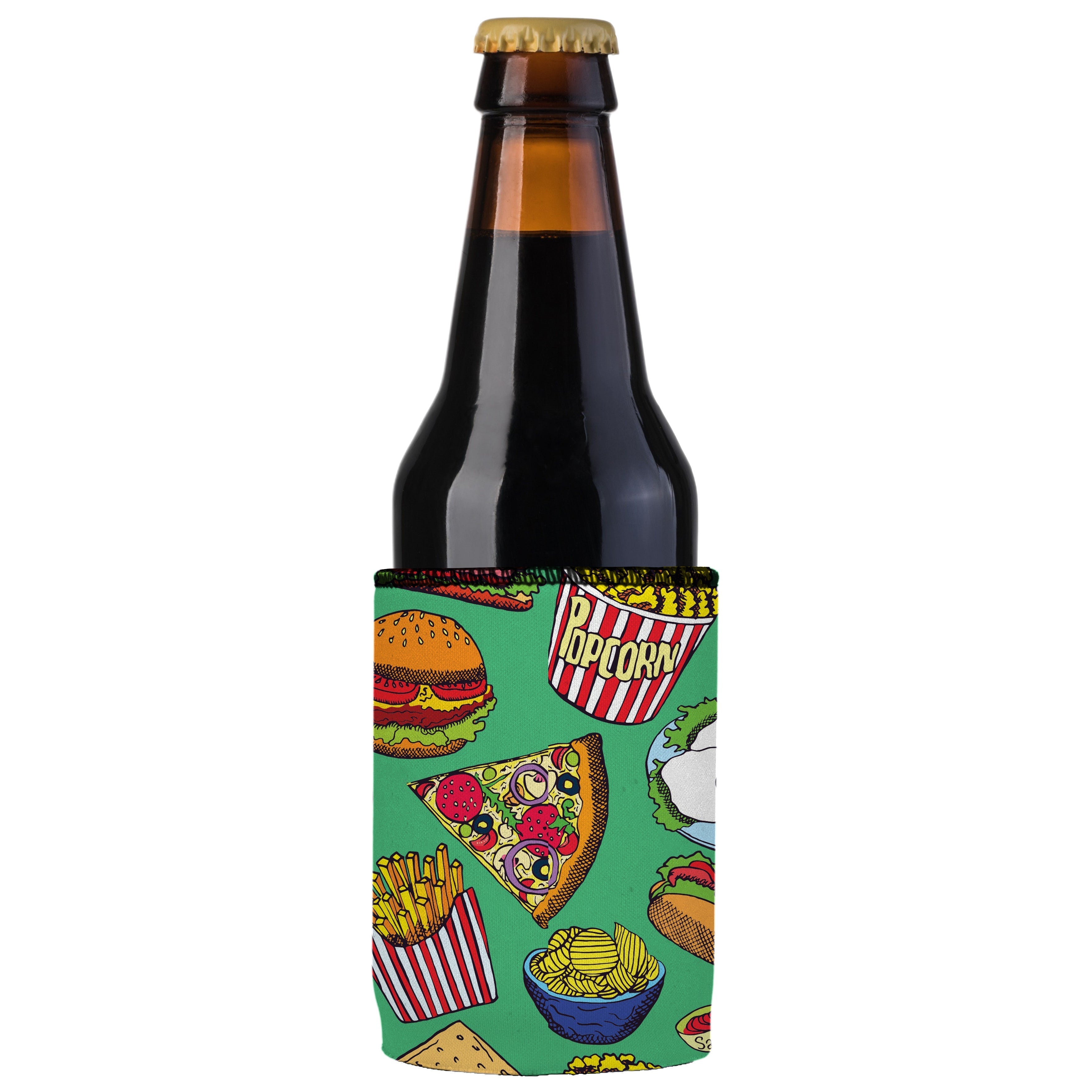 Burgers Junk Food Stubby Cooler 2-Pack - Standard 4