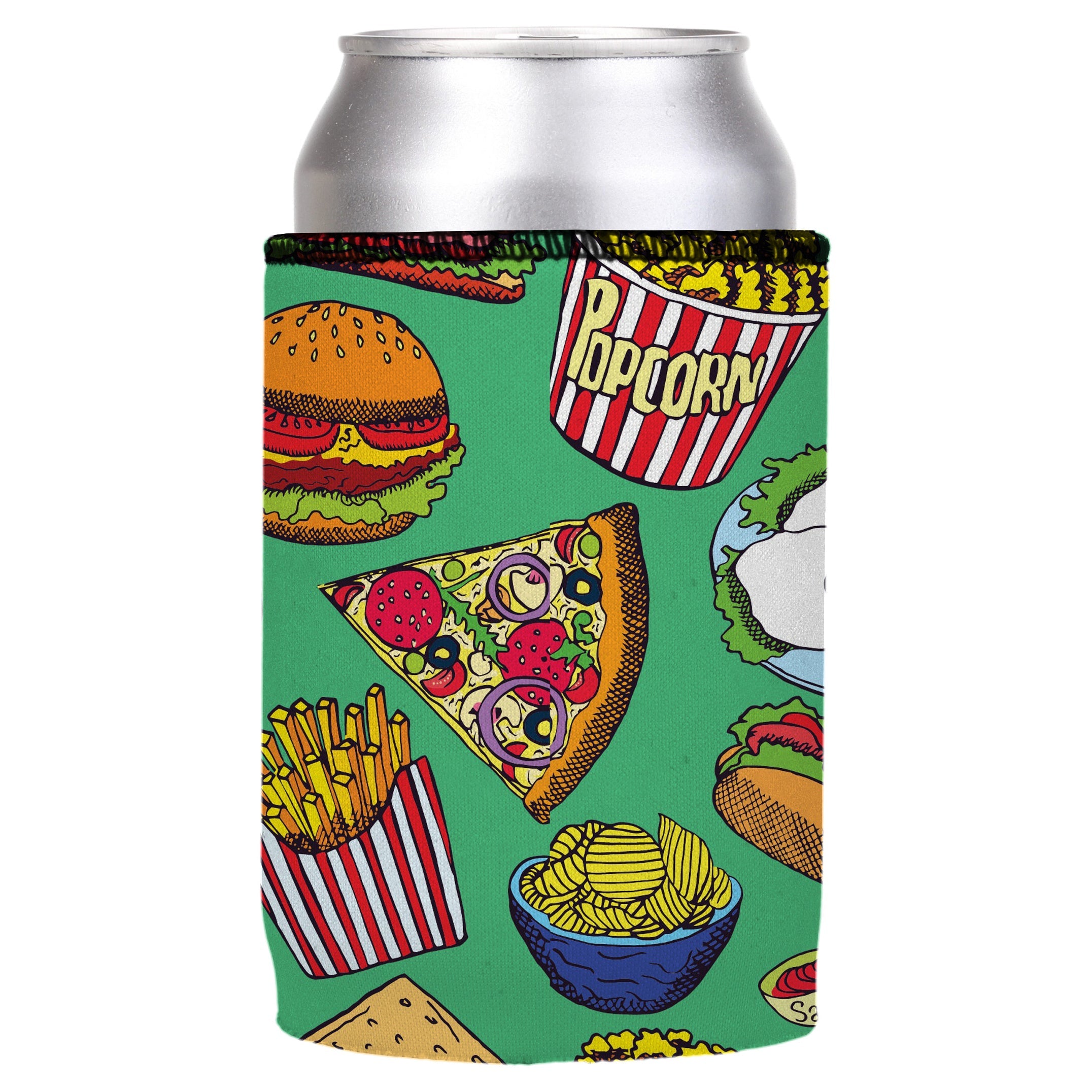 Burgers Junk Food Stubby Cooler - Standard 3