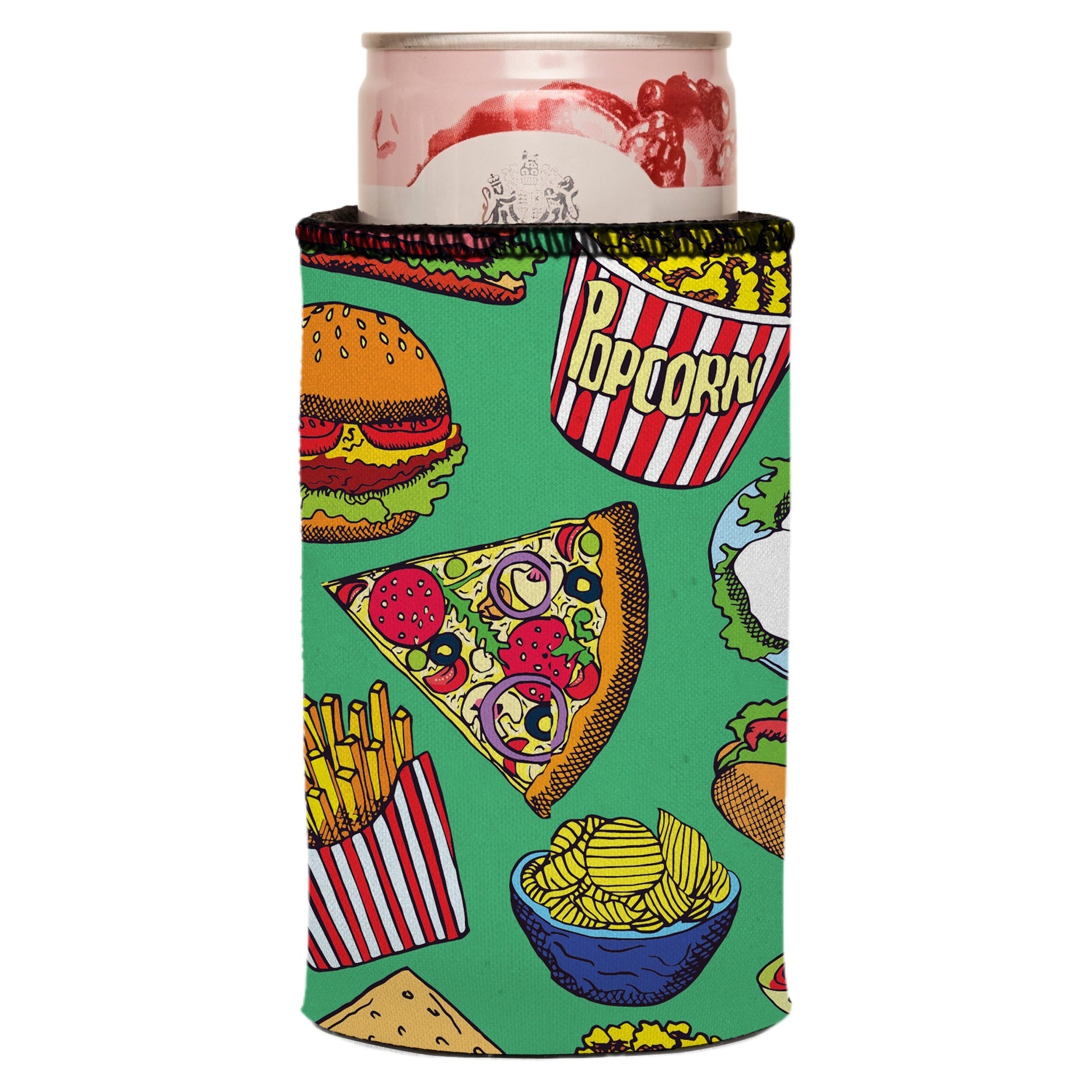 Burgers Junk Food Stubby Cooler - Standard 4