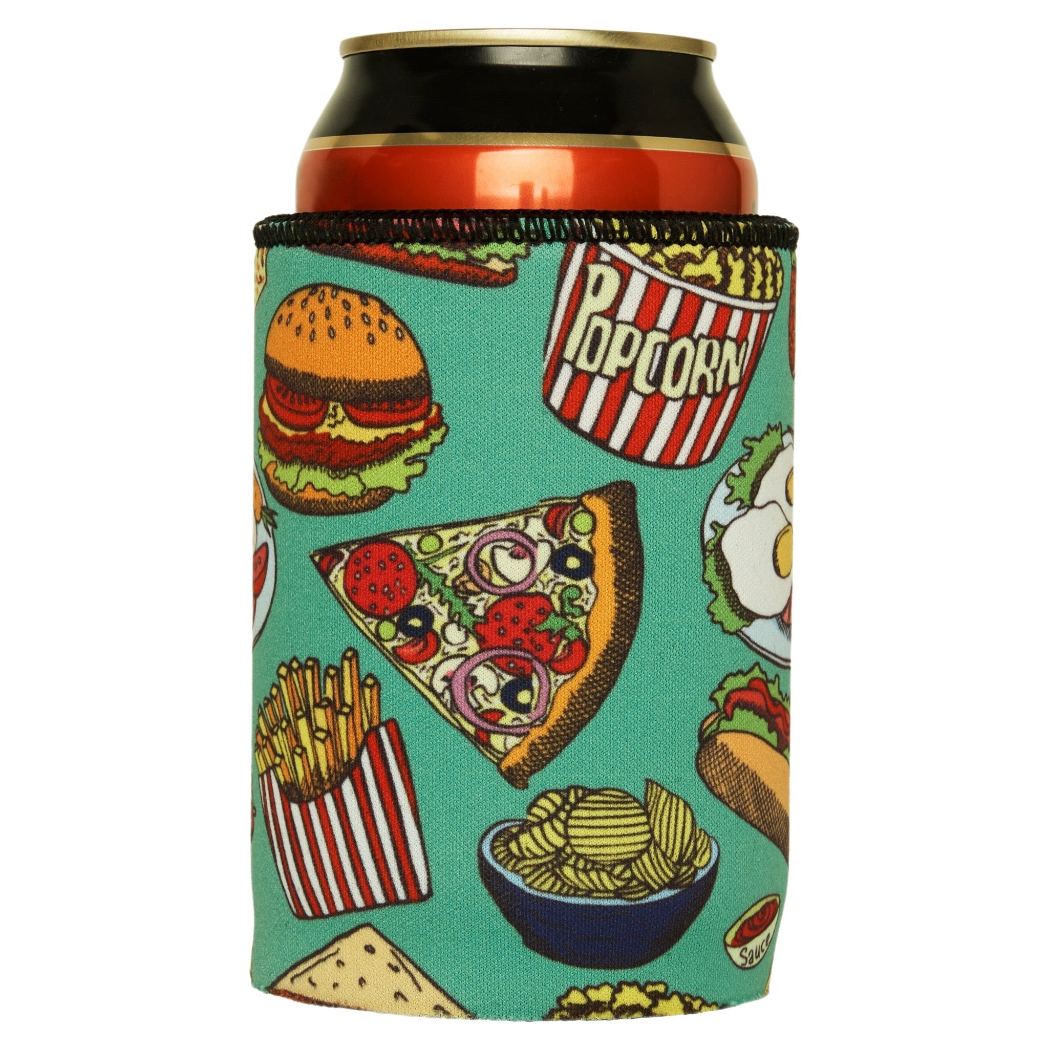Burgers Junk Food Stubby Cooler - Standard 6