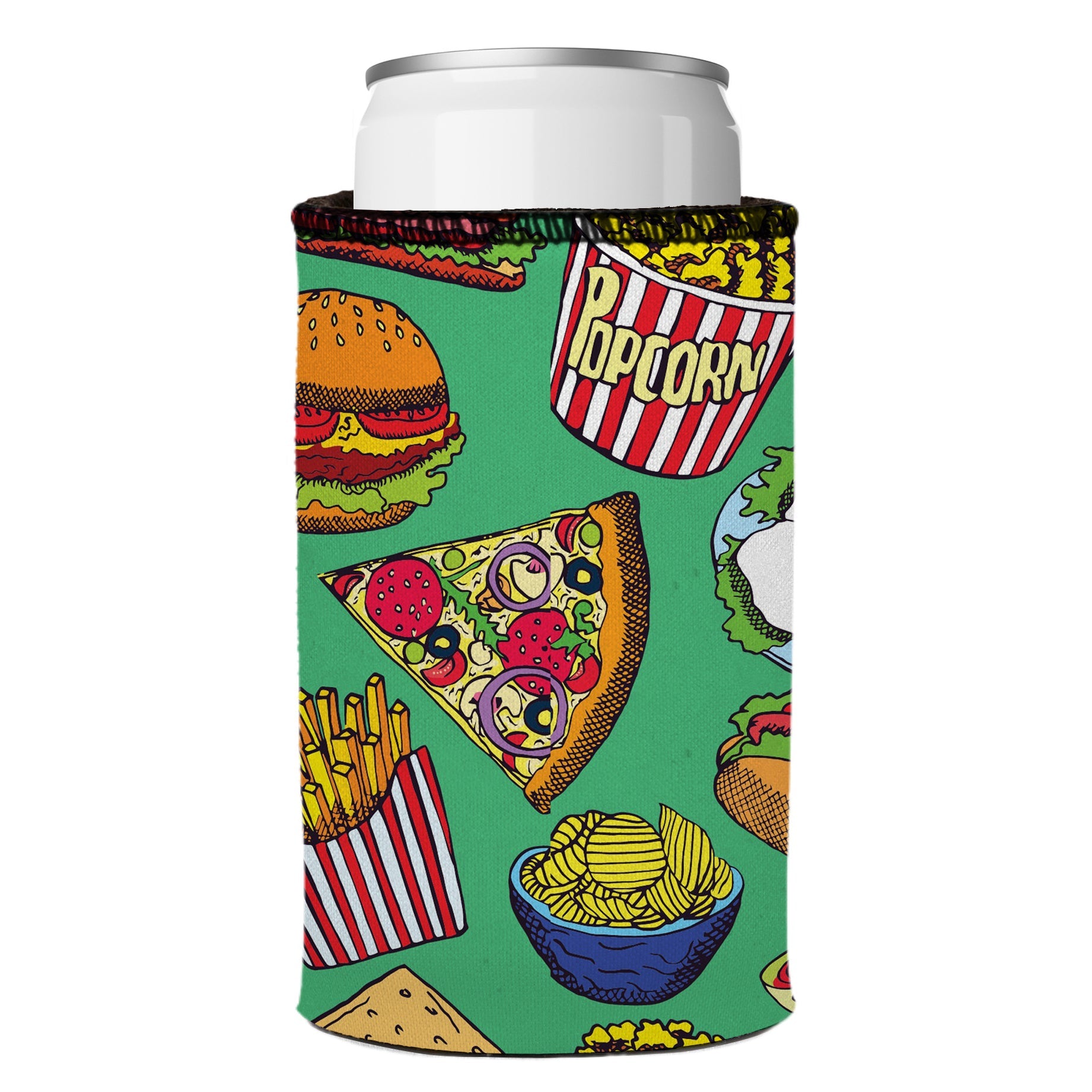Burgers Junk Food Stubby Cooler - Standard 7