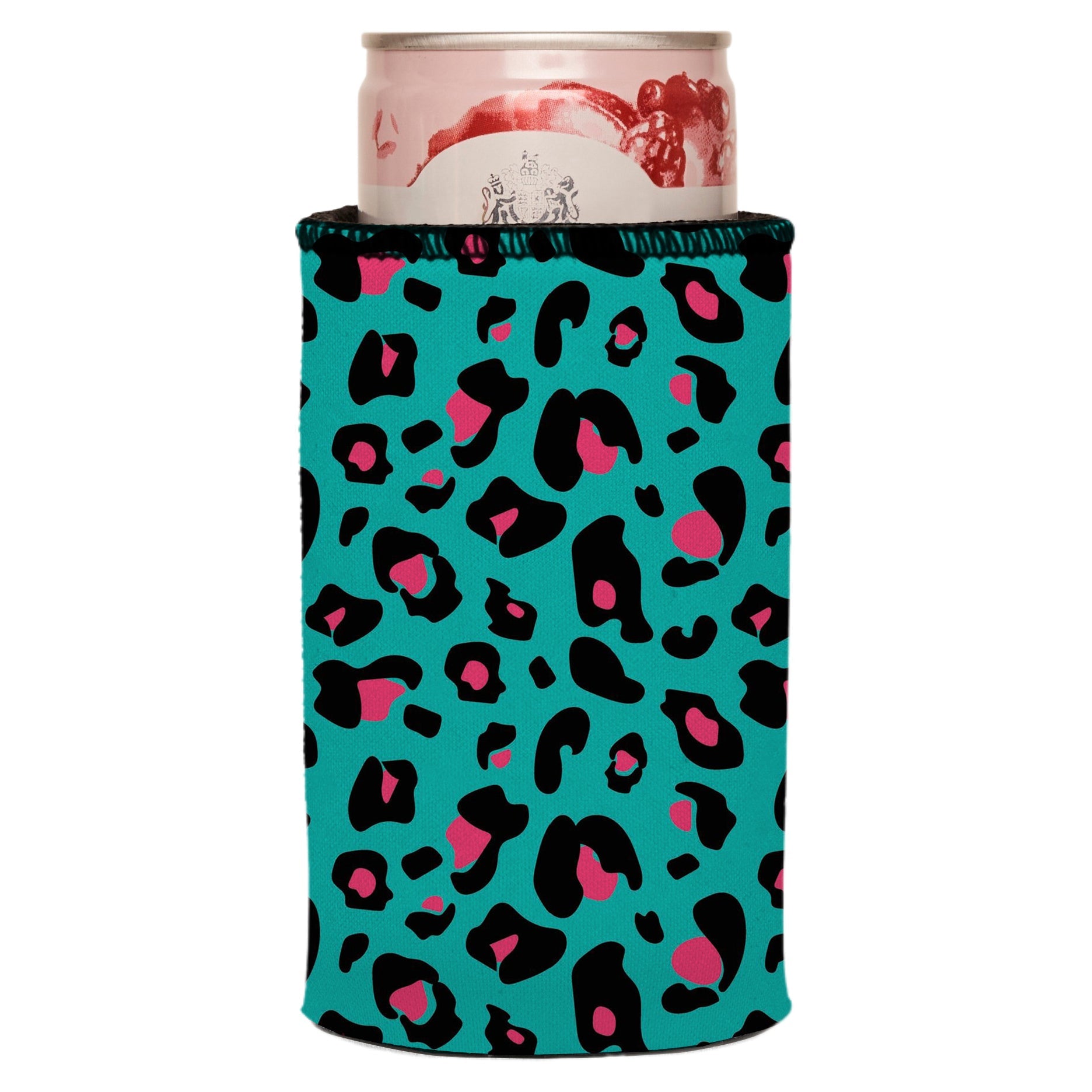 Teal Leopard Pattern Stubby Cooler - Standard 5