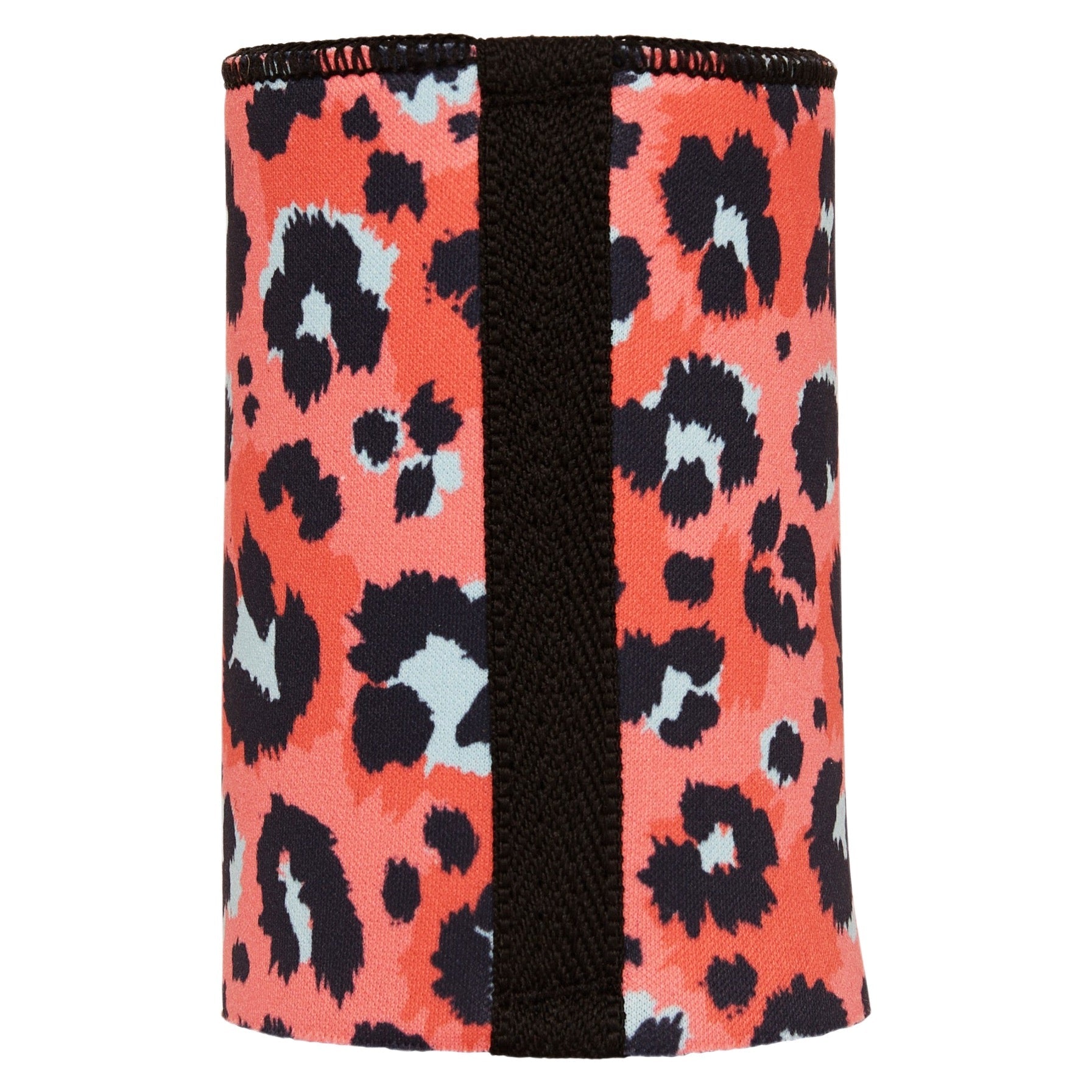 Coral Leopard Print Stubby Cooler - Standard 4