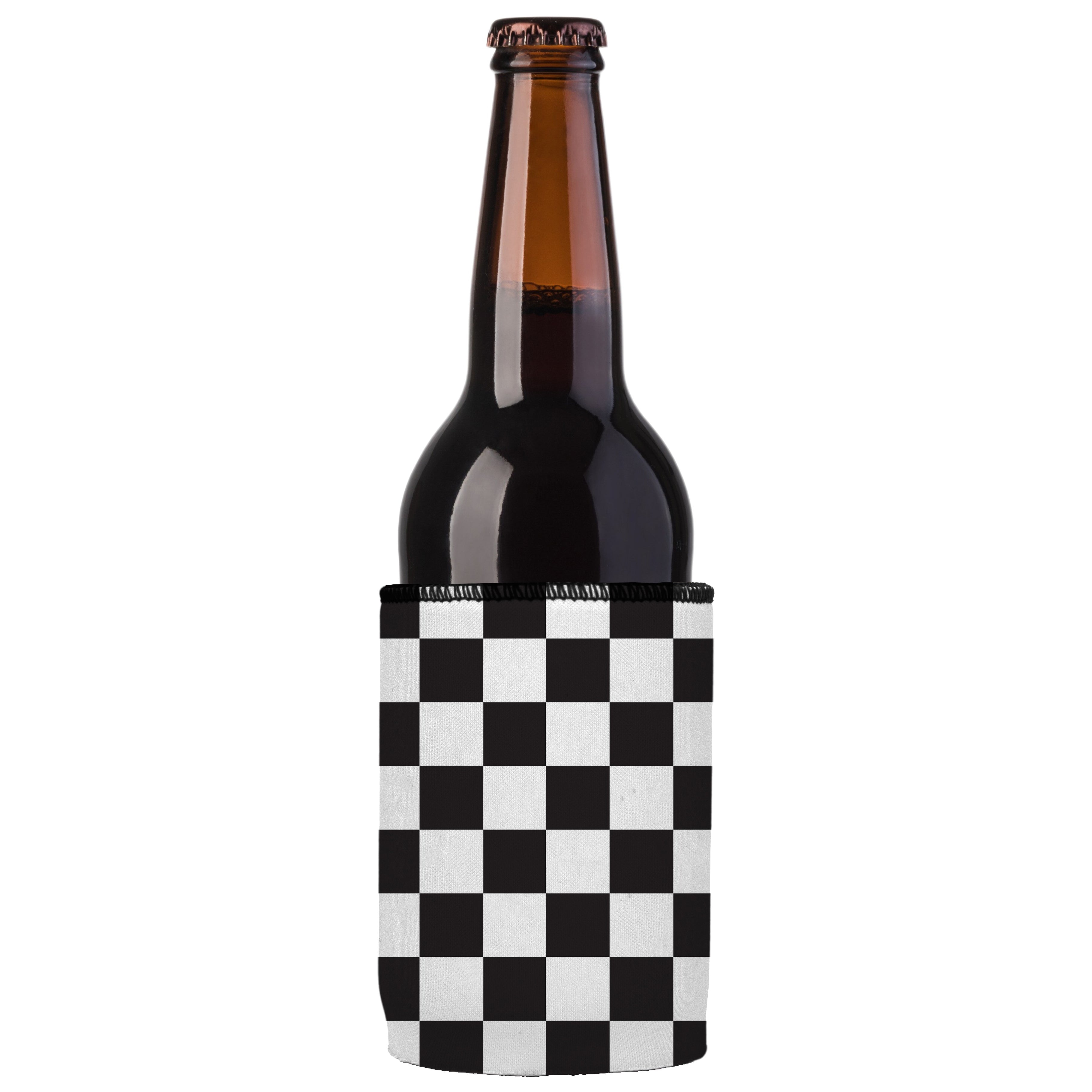 Small Checkerboard Stubby Cooler 2-Pack - Standard 3
