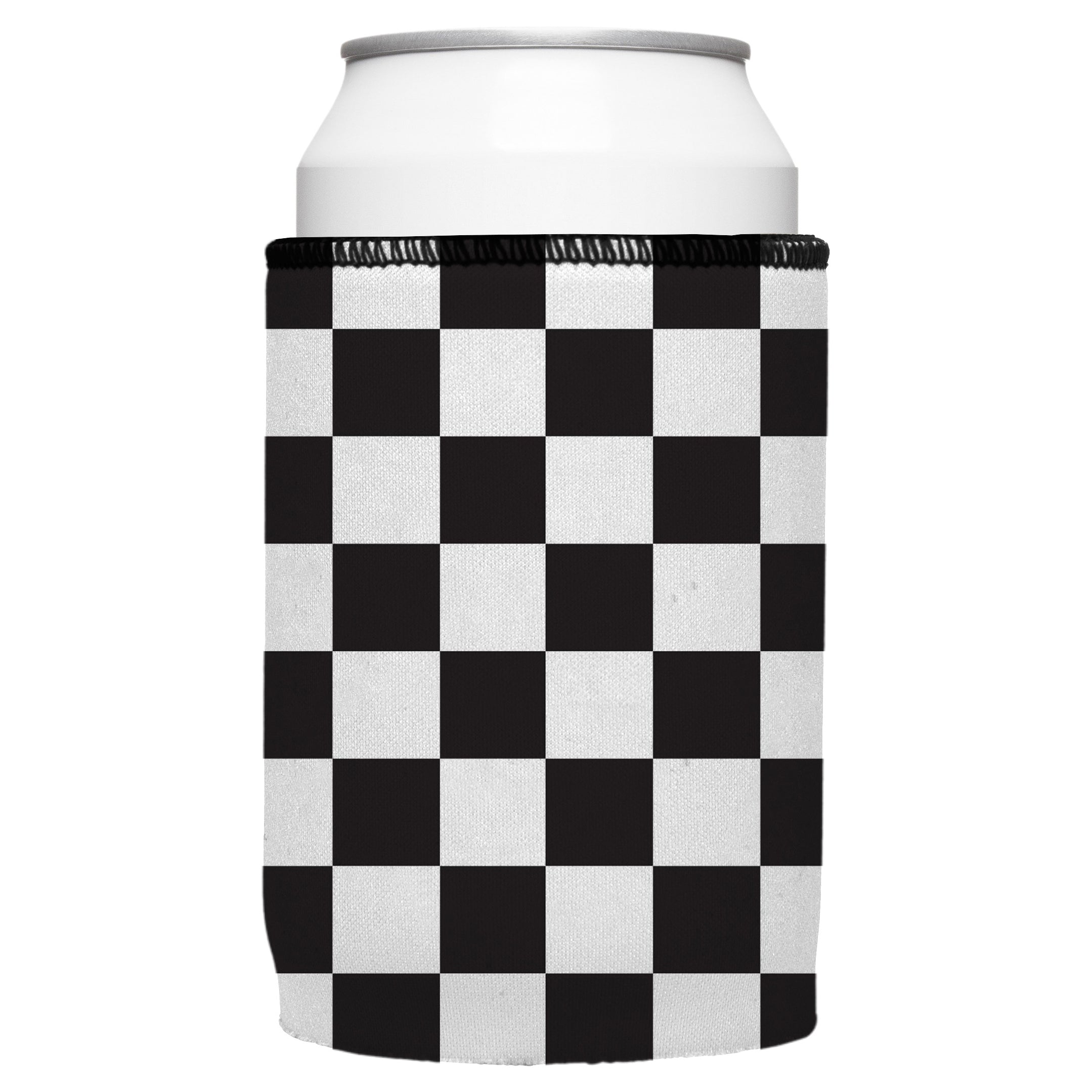 Small Checkerboard Stubby Cooler 2-Pack - Standard 5
