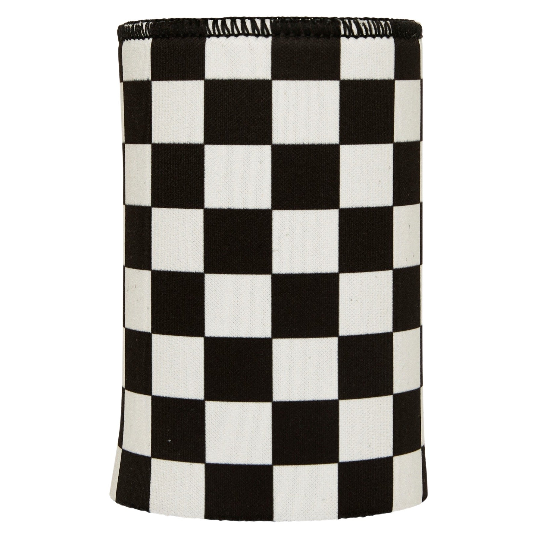 Small Checkerboard Stubby Cooler - Standard 3
