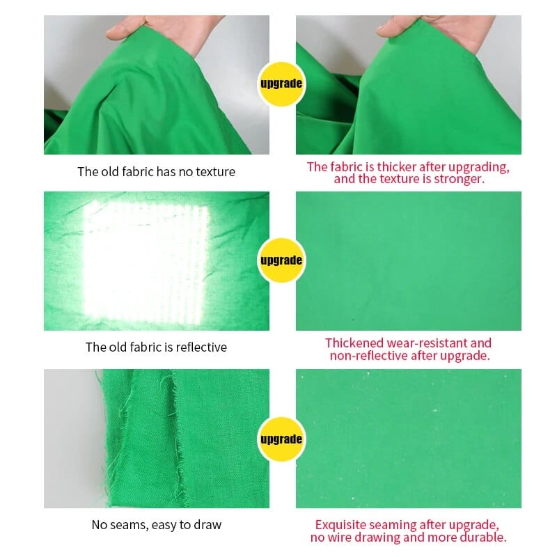 Hridz Premium Quality 2x3m Green Screen Photo Backdrop Muslin Background Studio Curtain with pocket 5