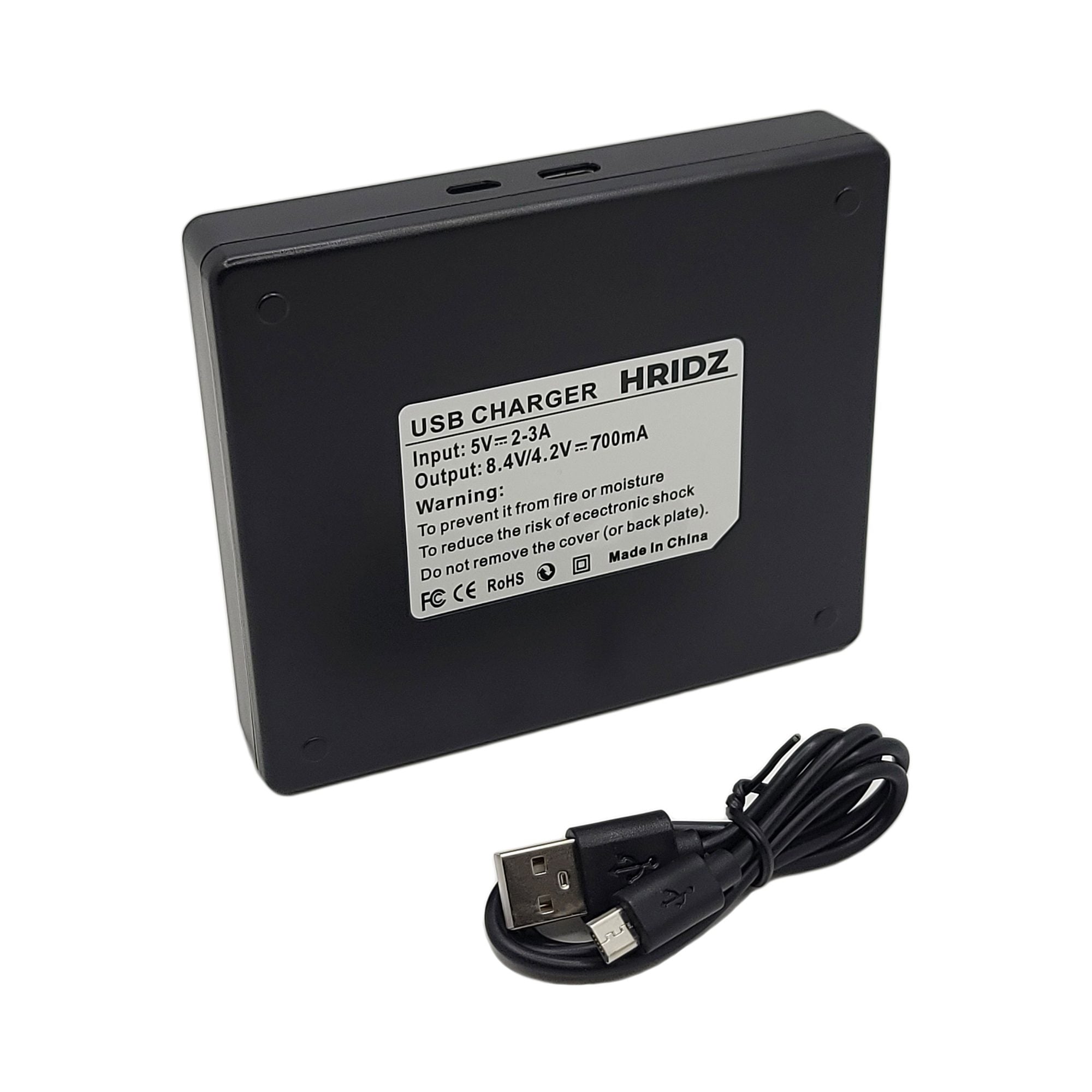 Hridz DMW-BCE10 Dual Battery Charger for Leica Panasonic Ricoh S008E BCE10 CGA-S008E Battery 3