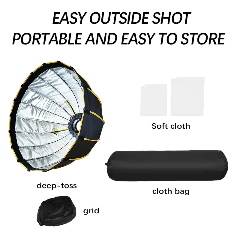 Hridz BM-H90 90cm Bowens Parabolic Softbox with Honeycomb grid 4