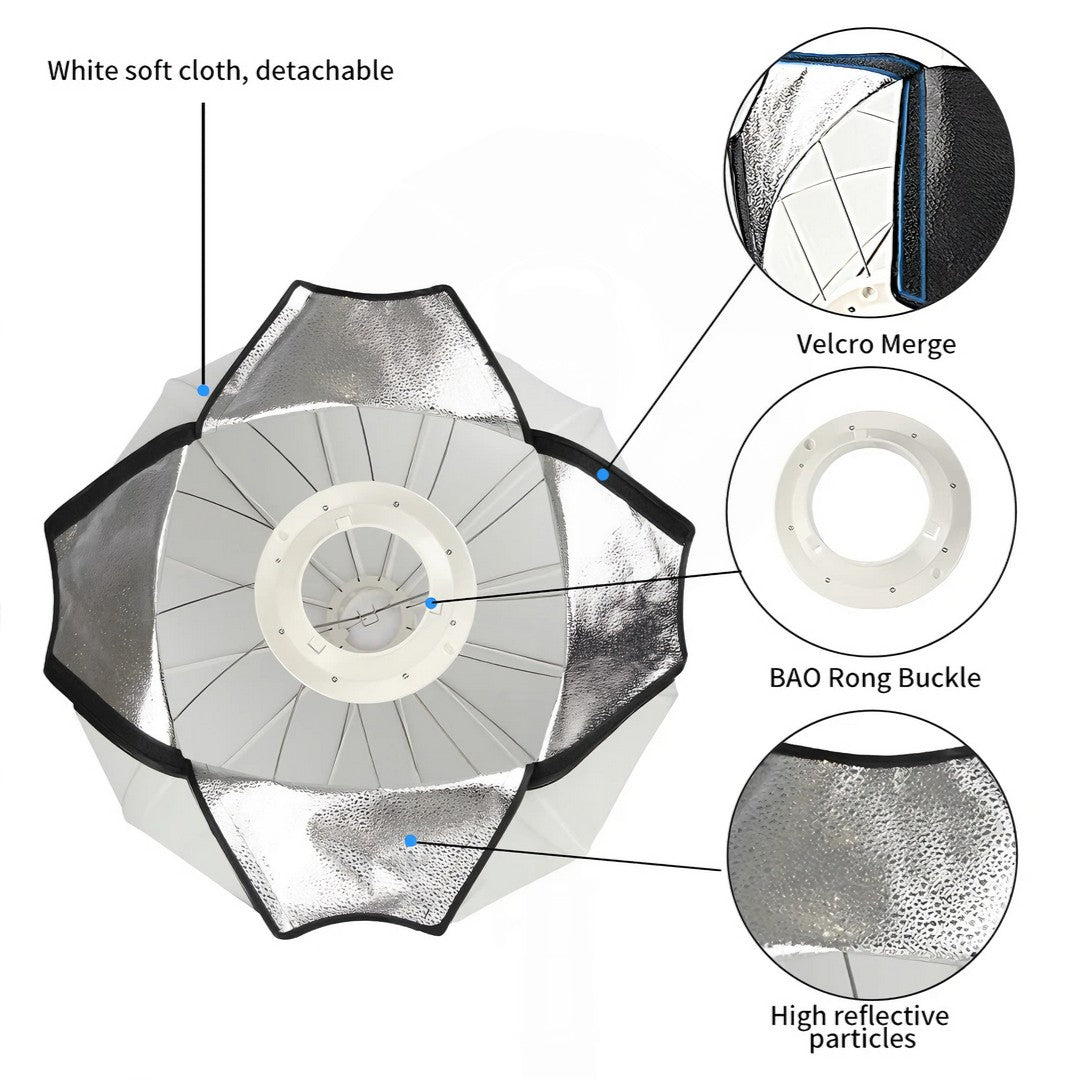 Hridz 65cm Globe Lantern Softbox Bowens mount For Video Studio Photography 7
