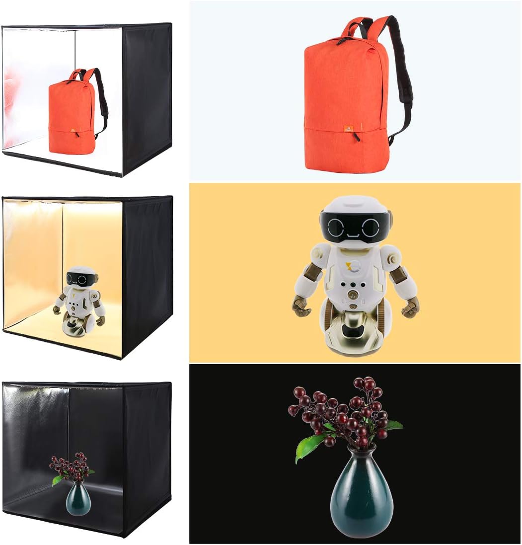 Hridz 60cm Light Box Bi-Colour Photography Portable Photo Studio Shooting Tent with 6 PVC Backdrops 3