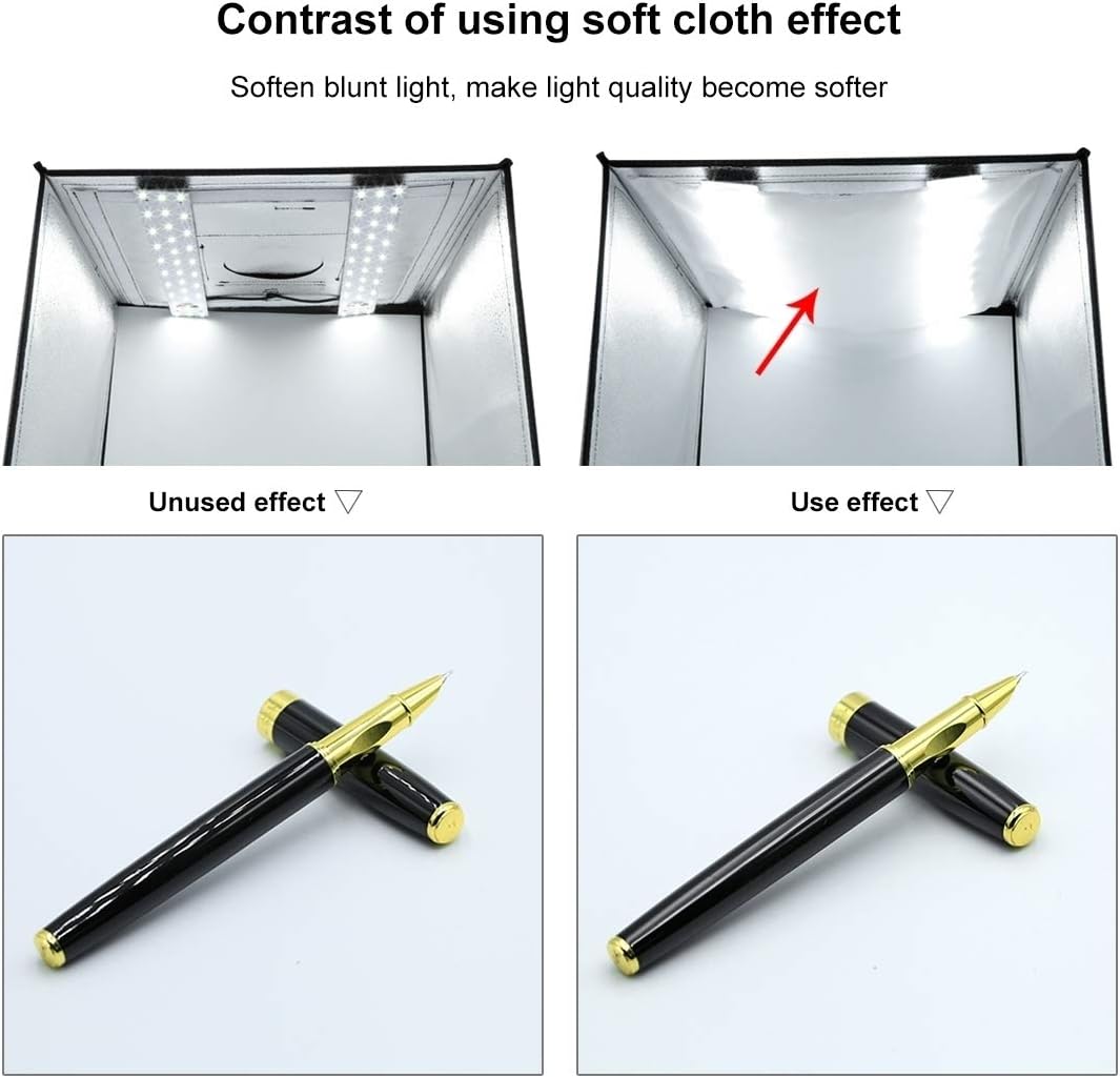 Hridz 60cm Light Box Bi-Colour Photography Portable Photo Studio Shooting Tent with 6 PVC Backdrops 6