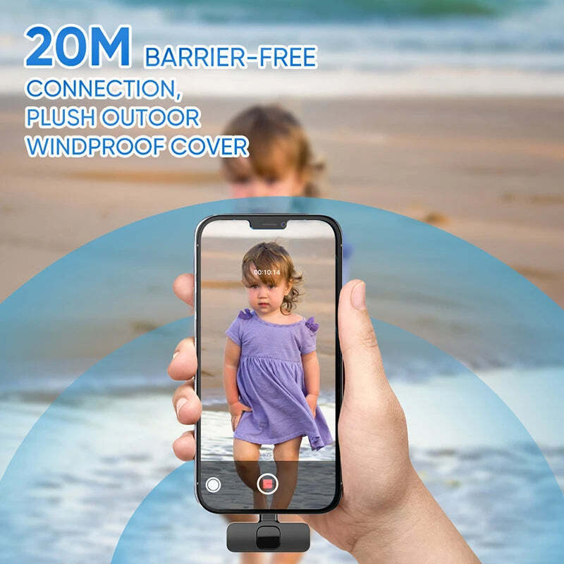 Hridz K31 Wireless Mini Microphone 3 in 1 for iOS, Android, Camera Smartphone DSLR Desktop Laptop 5