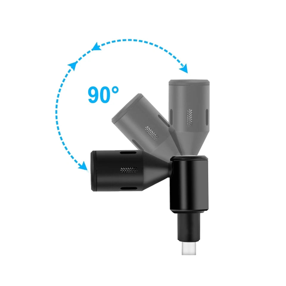 HRIDZ Portable Mini Microphone 3.5mm Stereo Type-C Flexural Bendable Mic - 3-pole 3