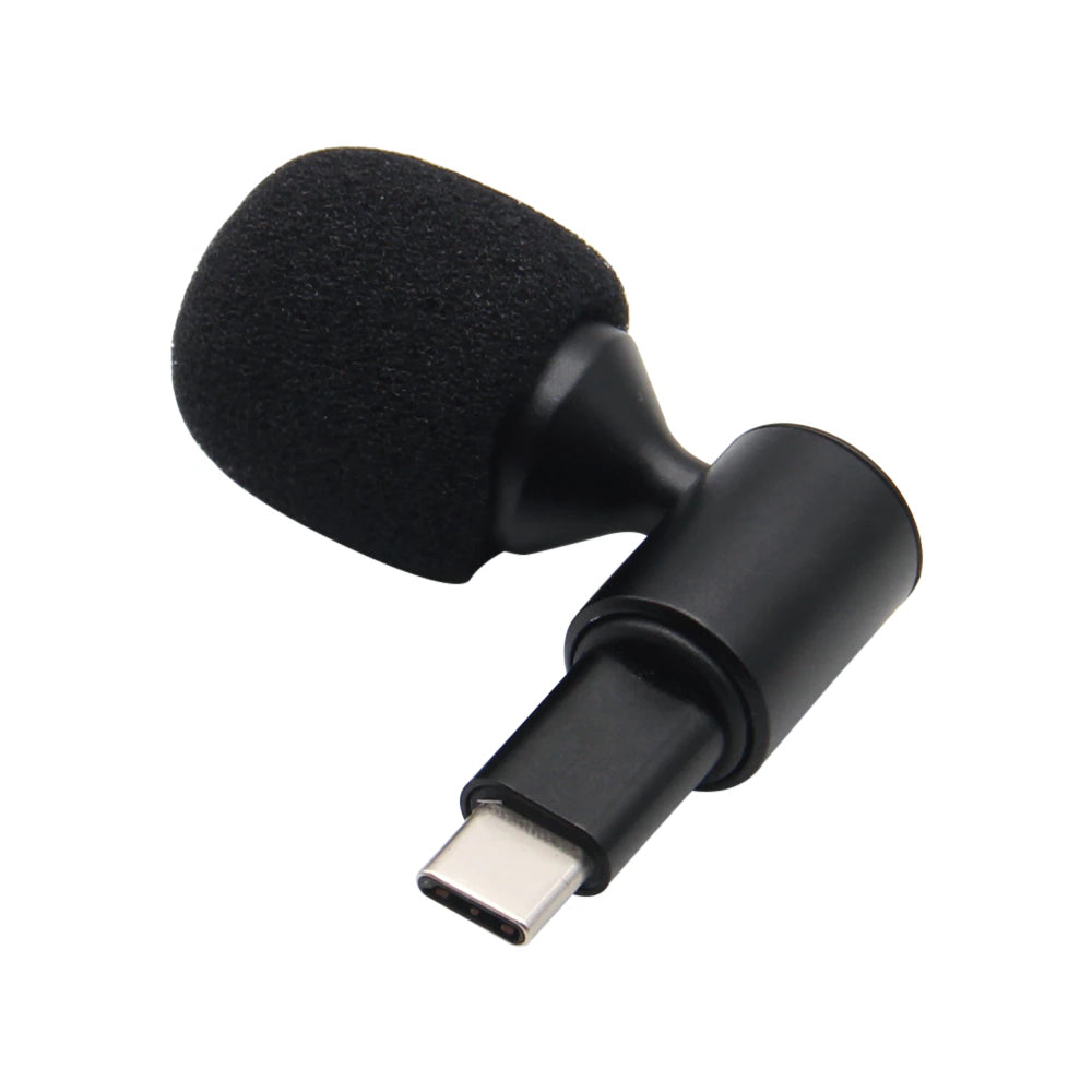 HRIDZ Portable Mini Microphone 3.5mm Stereo Type-C Flexural Bendable Mic - 3-pole 6