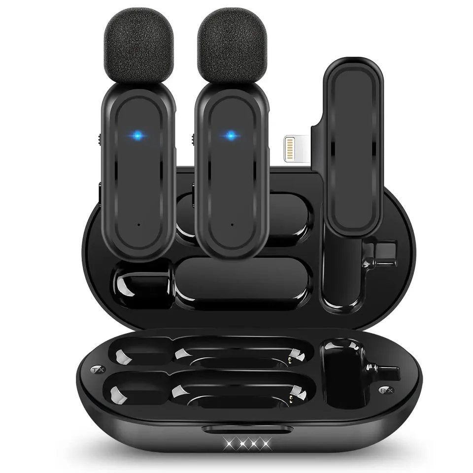 HRIDZ Wireless Lavalier Microphone fast connection Port Mic For Apple iPhone ipad Vlog Live Stream 4
