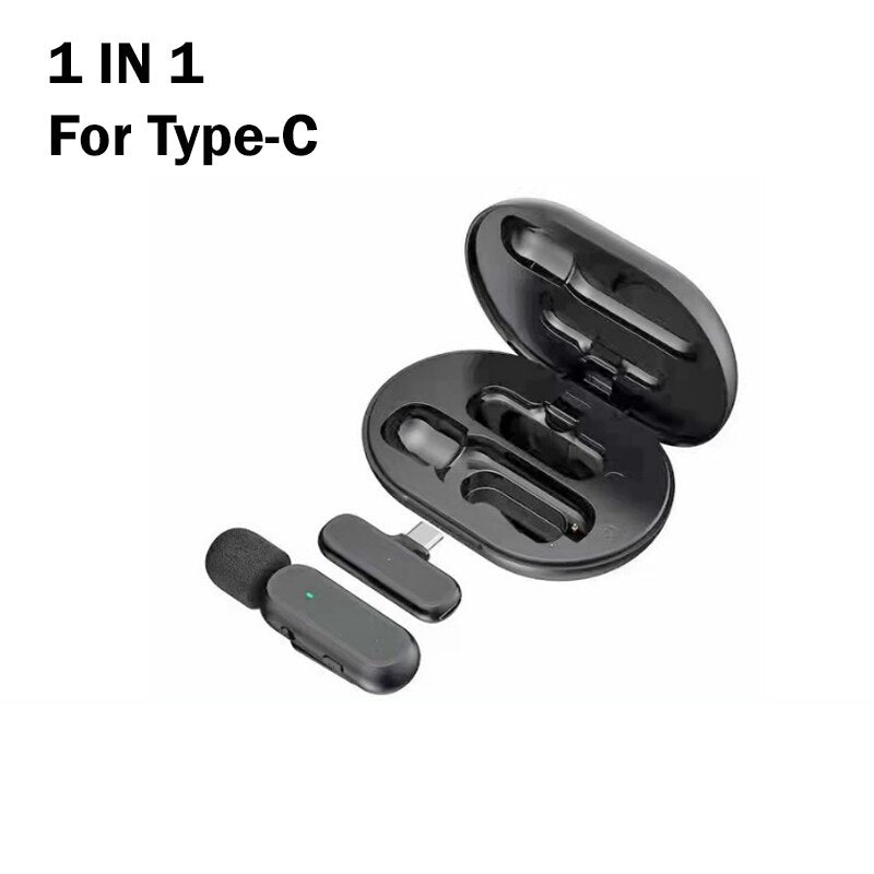 Professional Wireless Lavalier Microphone Set with Portable Charging Box Crystal Clear Audio - 2in1-fast connection 6