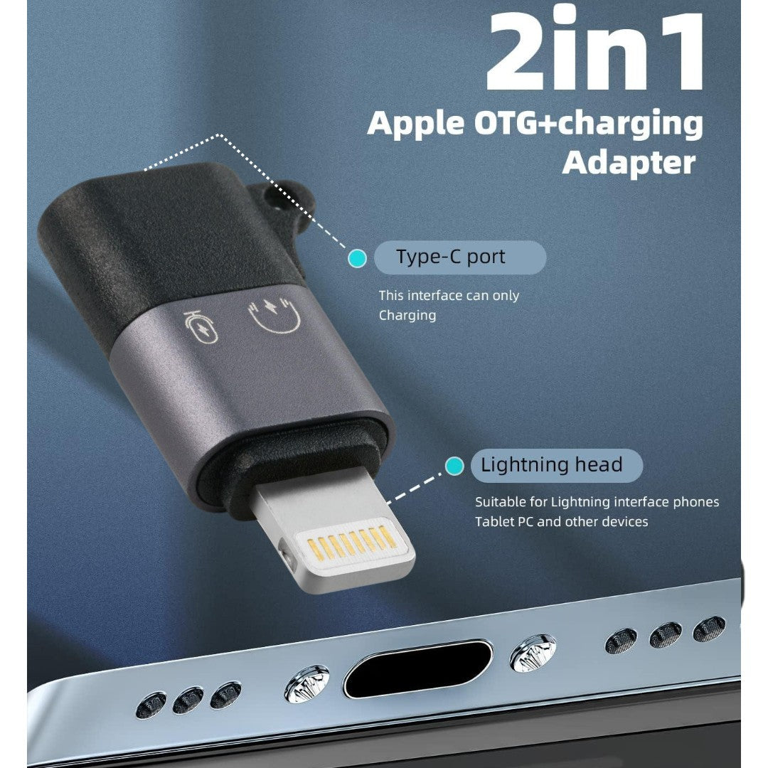 1-Pcs USB-C to fast connection OTG Adapter | Fast Charging & Data Sync | Compatible with iPhone 7-14 Pro Max, Headphones, Flash Drive, Mouse & More 4