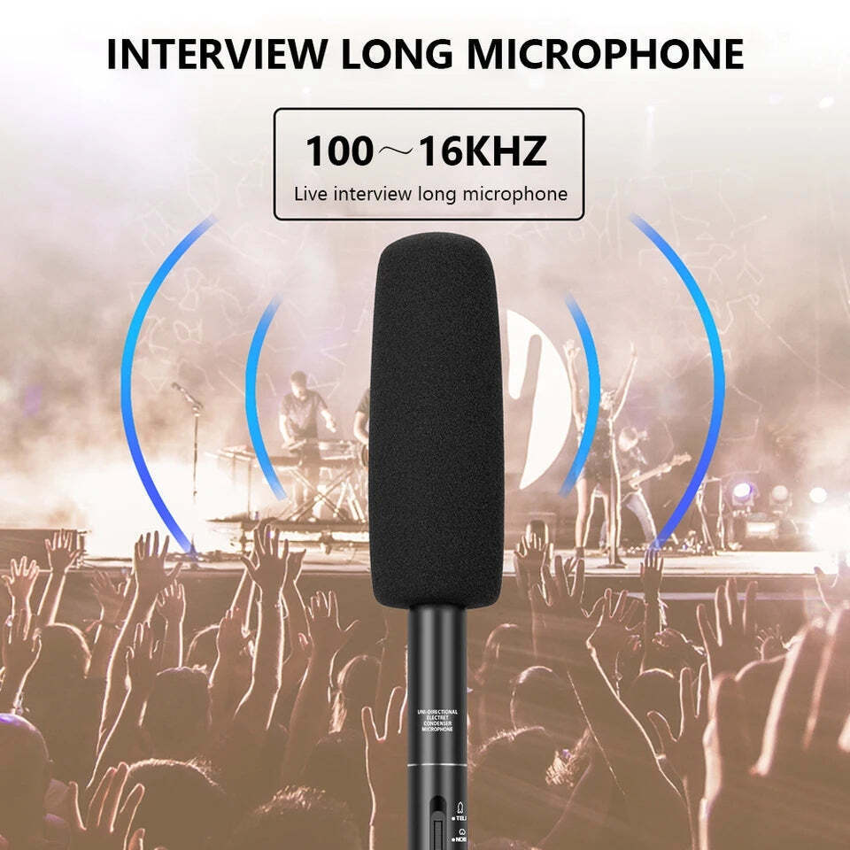 HZ-320 Professional Studio Condenser Shotgun Microphone for Filmmaking and Interview Recording 3