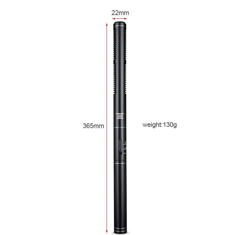 HZ-320 Professional Studio Condenser Shotgun Microphone for Filmmaking and Interview Recording 7