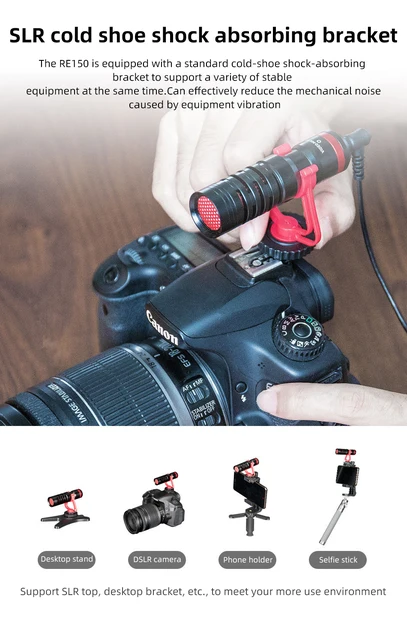 HZ MG1 Cardioid Shotgun Lavalier Microphone For Camera Smartphone 3