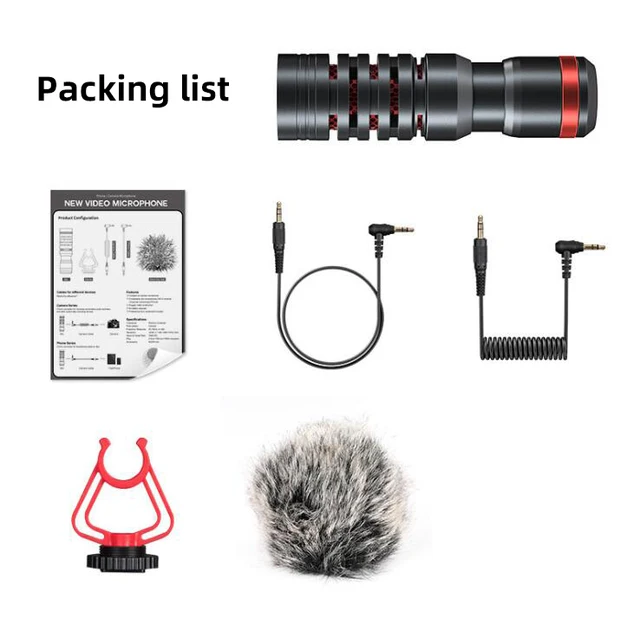 HZ MG1 Cardioid Shotgun Lavalier Microphone For Camera Smartphone 4