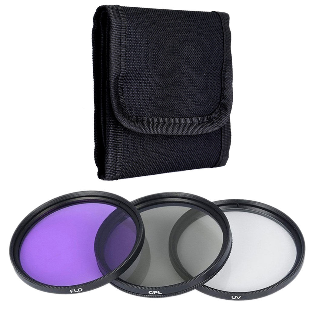 Hridz 3pcs UV CPL FLD Lens Filter Combo pack with Pouch for SLR Camera Colour Lens UV Filter - 52mm 9